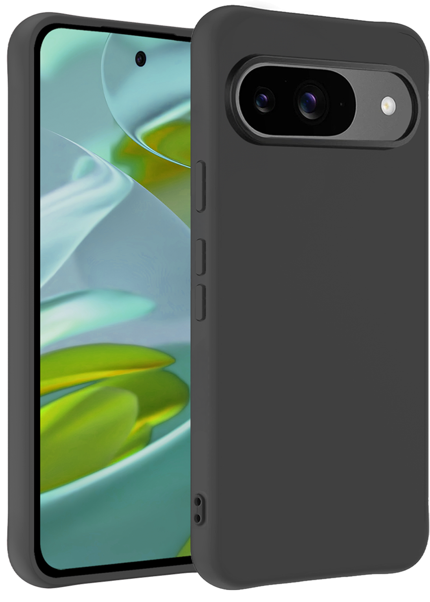 LUQ Hoesje Geschikt voor Google Pixel 9 Hoesje Siliconen Case Hoes - Hoes Geschikt voor Google Pixel 9 Hoes Cover Case - Zwart