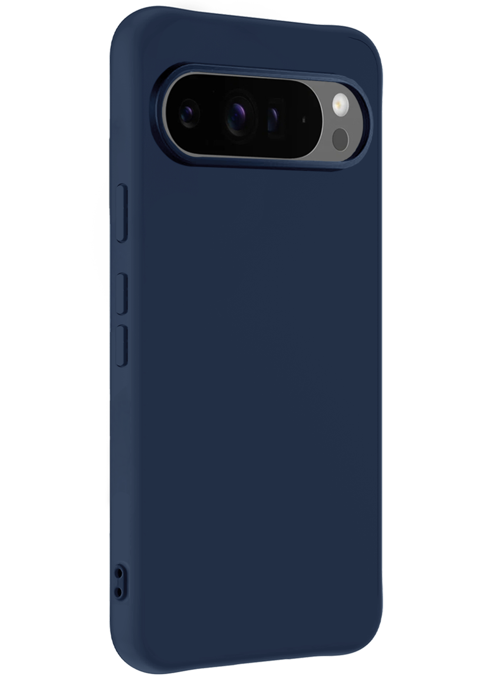 LUQ Hoesje Geschikt voor Google Pixel 9 Pro Hoesje Siliconen Case Hoes Met 2x Screenprotector - Hoes Geschikt voor Google Pixel 9 Pro Hoes Cover Case - Donkerblauw