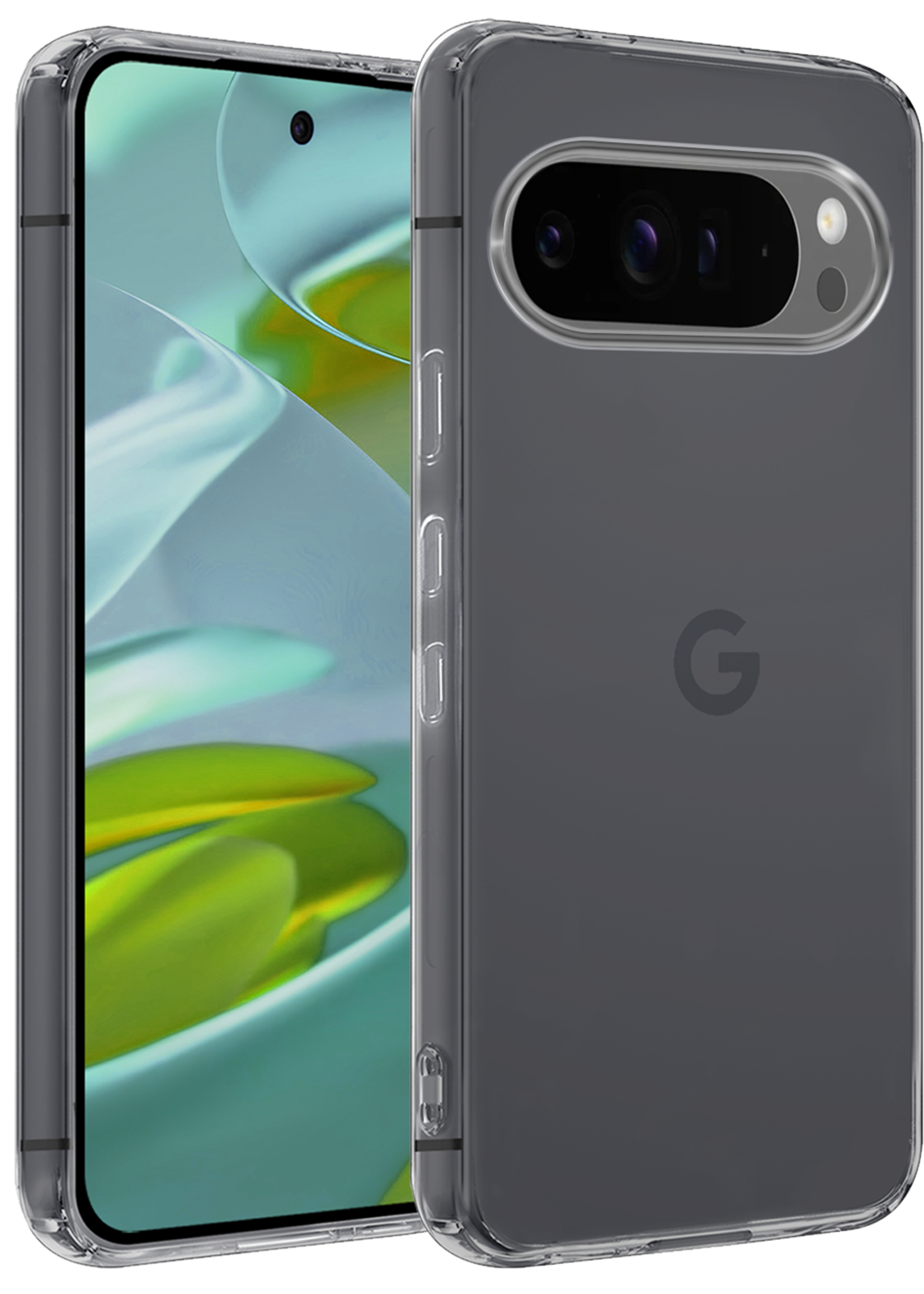 LUQ Hoesje Geschikt voor Google Pixel 9 Pro Hoesje Siliconen Case Hoes - Hoes Geschikt voor Google Pixel 9 Pro Hoes Cover Case - Transparant