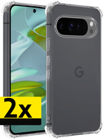 LUQ LUQ Google Pixel 9 Pro Hoesje Shockproof - Transparant - 2 PACK