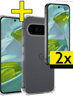 LUQ LUQ Google Pixel 9 Pro Hoesje Shockproof Met 2x Screenprotector