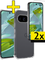 LUQ LUQ Google Pixel 9 Hoesje Shockproof Met 2x Screenprotector