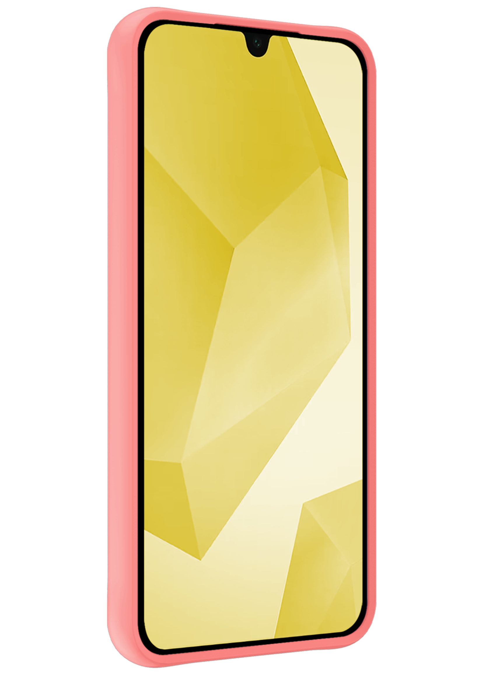 LUQ Hoesje Geschikt voor Samsung A16 Hoesje Siliconen Case Met 2x Screenprotector - Hoes Geschikt voor Samsung Galaxy A16 Hoes Siliconen - Lichtroze