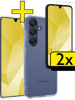 LUQ LUQ Samsung Galaxy A16 Hoesje Siliconen Met 2x Screenprotector - Transparant
