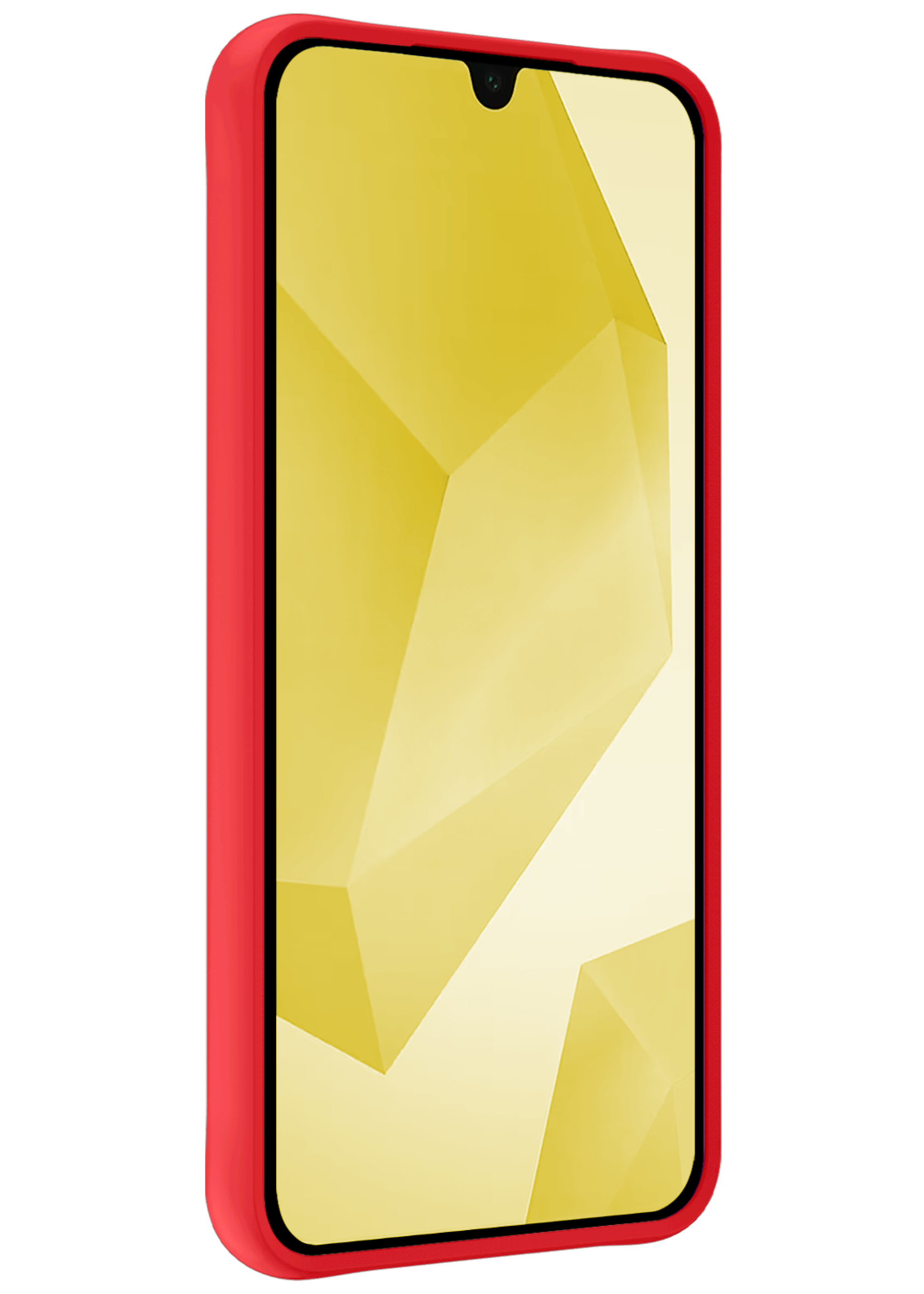 LUQ Hoesje Geschikt voor Samsung A16 Hoesje Siliconen Case Met Screenprotector - Hoes Geschikt voor Samsung Galaxy A16 Hoes Siliconen - Rood