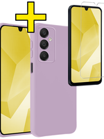 LUQ LUQ Samsung Galaxy A16 Hoesje Siliconen Met Screenprotector - Lila
