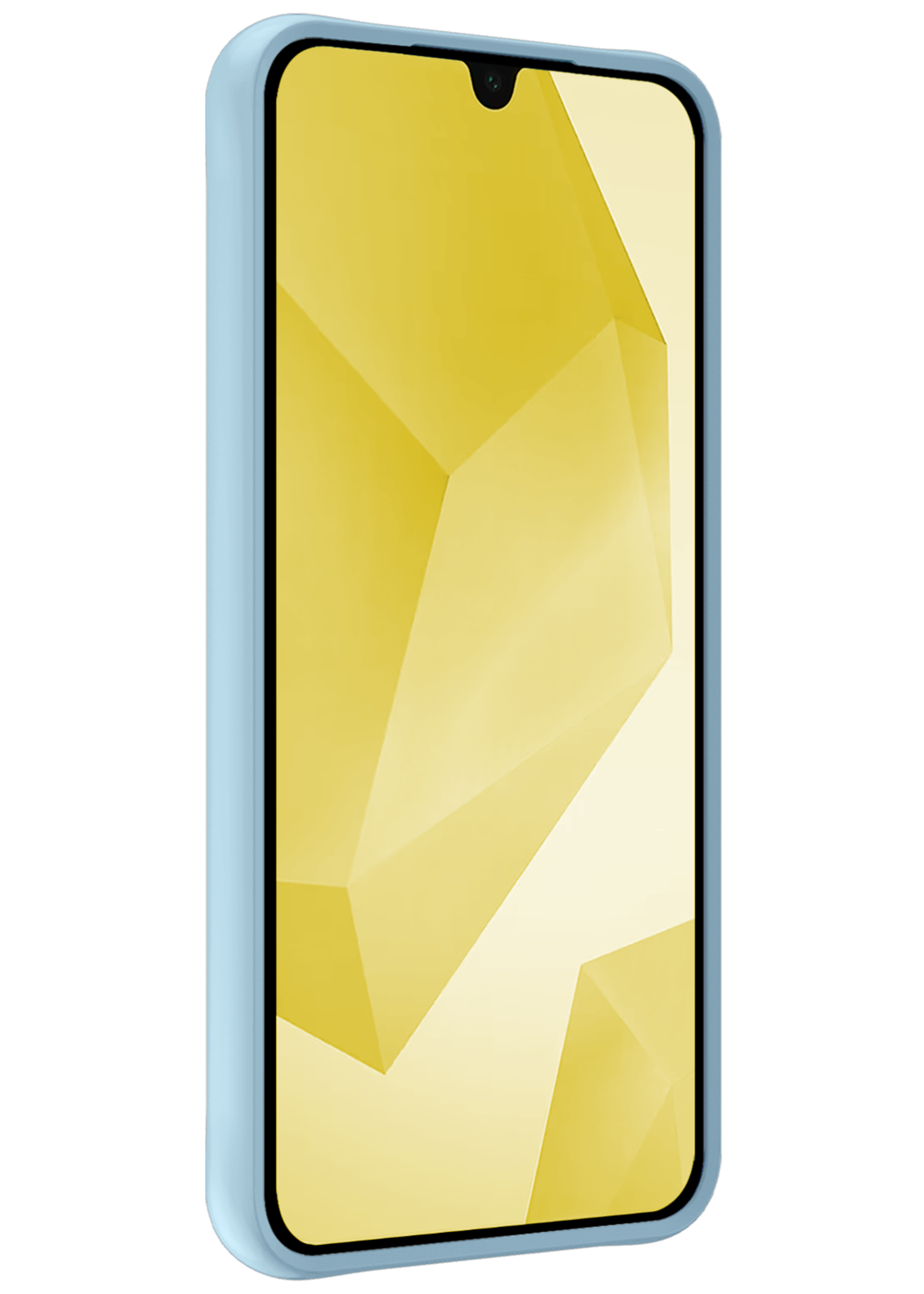 LUQ Hoesje Geschikt voor Samsung A16 Hoesje Siliconen Case Met Screenprotector - Hoes Geschikt voor Samsung Galaxy A16 Hoes Siliconen - Lichtblauw