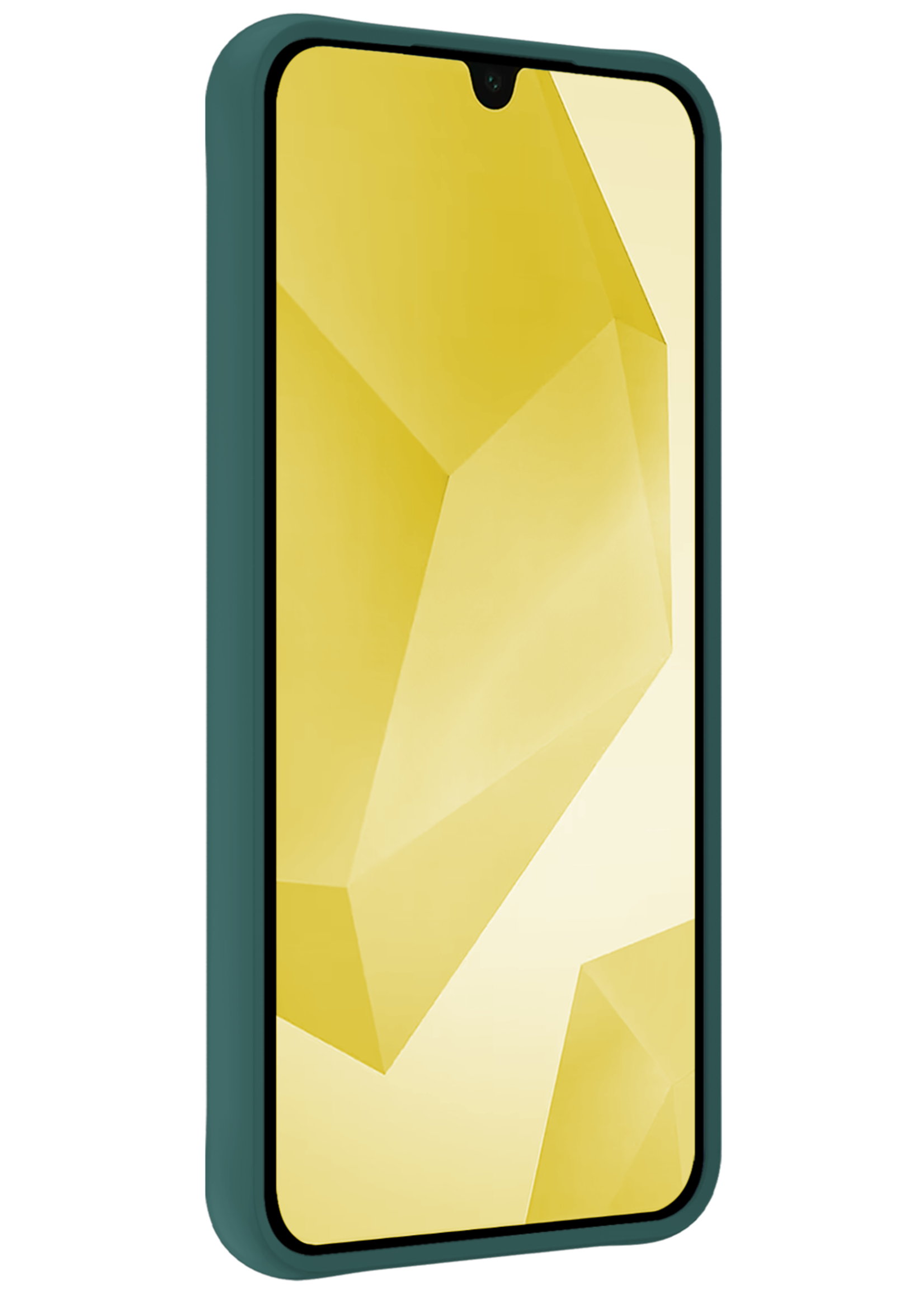 LUQ Hoesje Geschikt voor Samsung A16 Hoesje Siliconen Case Met Screenprotector - Hoes Geschikt voor Samsung Galaxy A16 Hoes Siliconen - Donkergroen