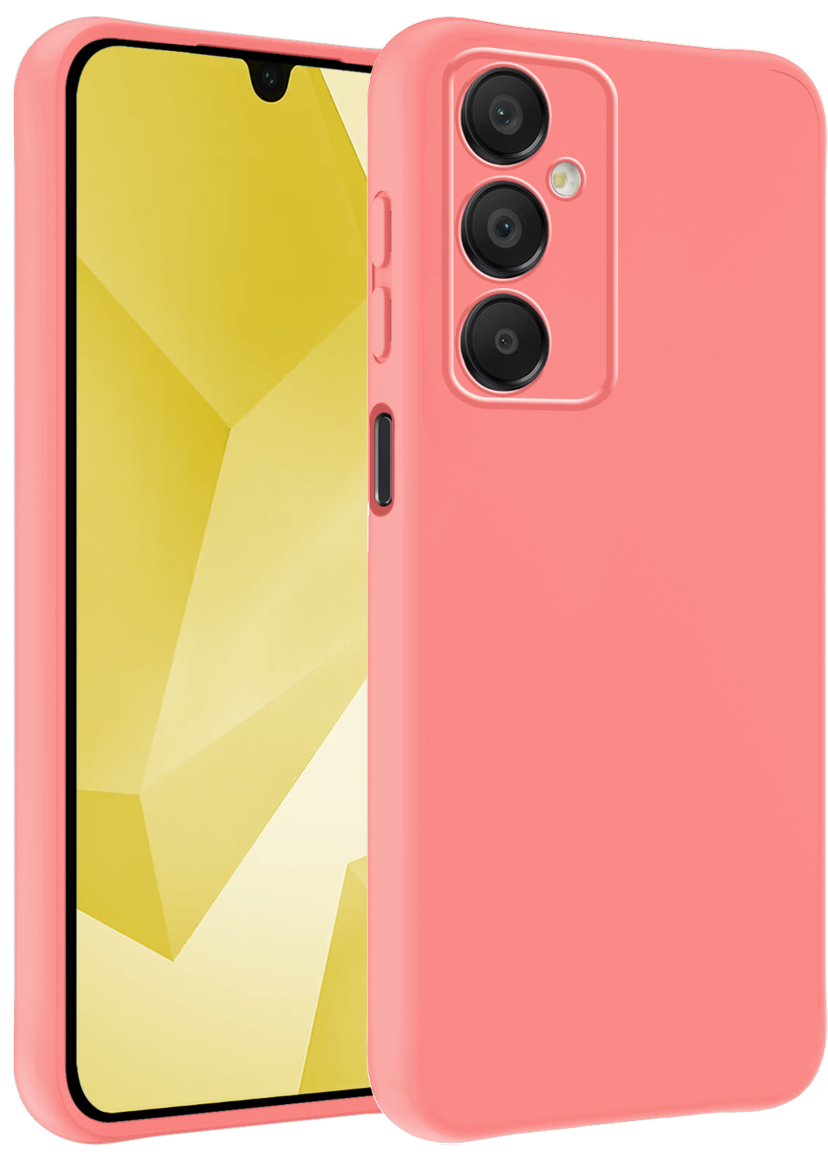 LUQ Hoesje Geschikt voor Samsung A16 Hoesje Siliconen Case - Hoes Geschikt voor Samsung Galaxy A16 Hoes Siliconen - Lichtroze