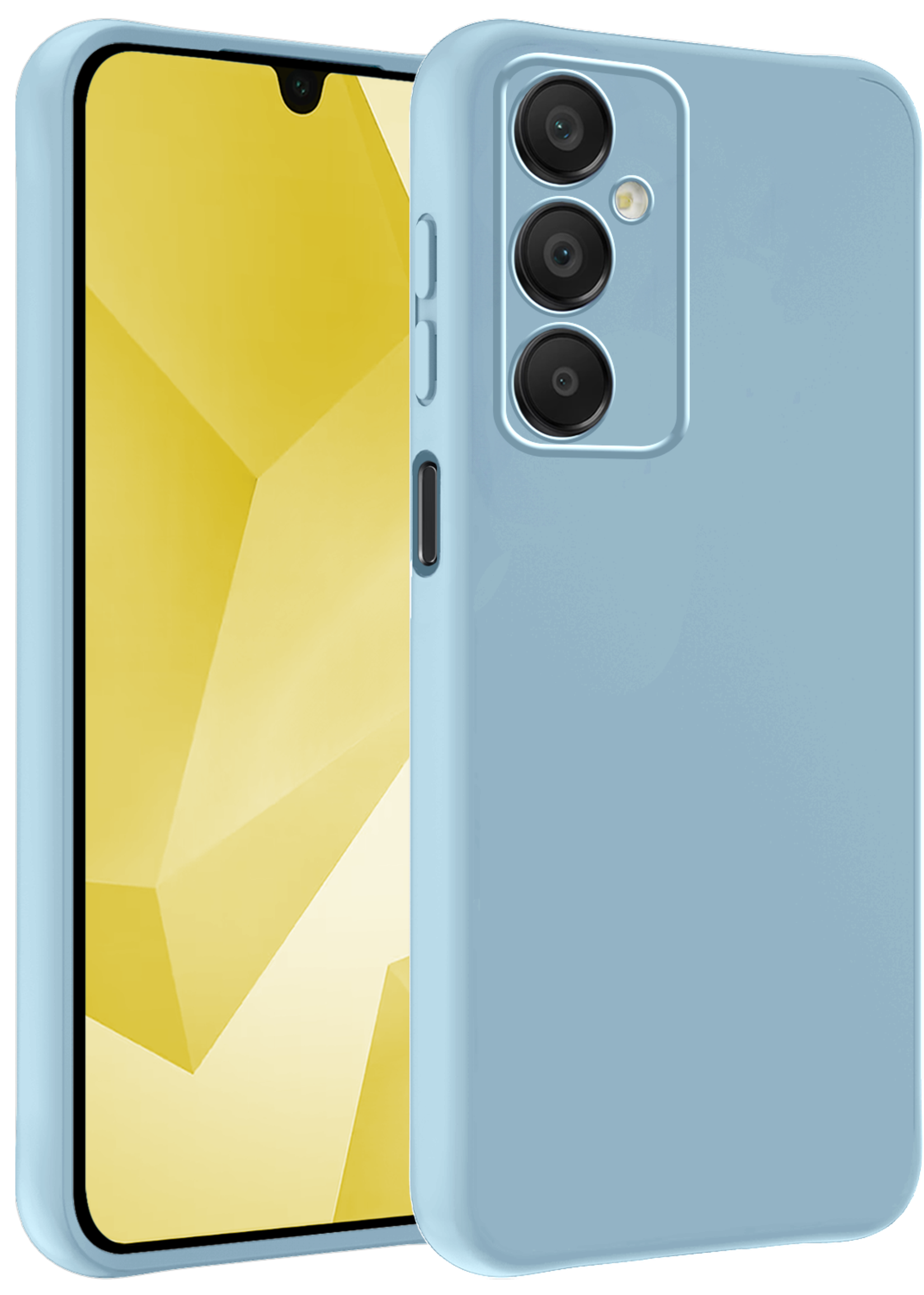 LUQ Hoesje Geschikt voor Samsung A16 Hoesje Siliconen Case - Hoes Geschikt voor Samsung Galaxy A16 Hoes Siliconen - Lichtblauw