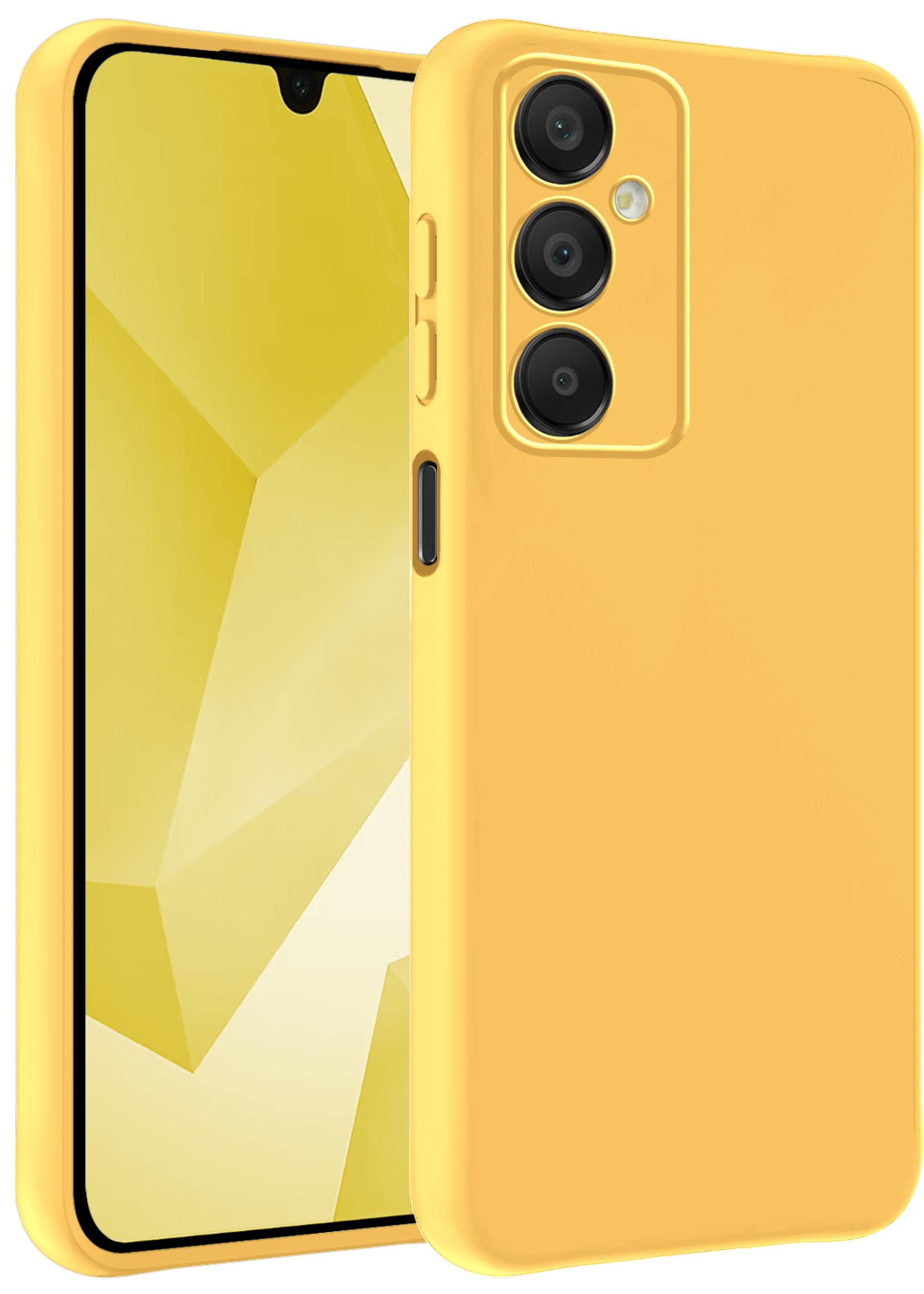 LUQ Hoesje Geschikt voor Samsung A16 Hoesje Siliconen Case - Hoes Geschikt voor Samsung Galaxy A16 Hoes Siliconen - Geel