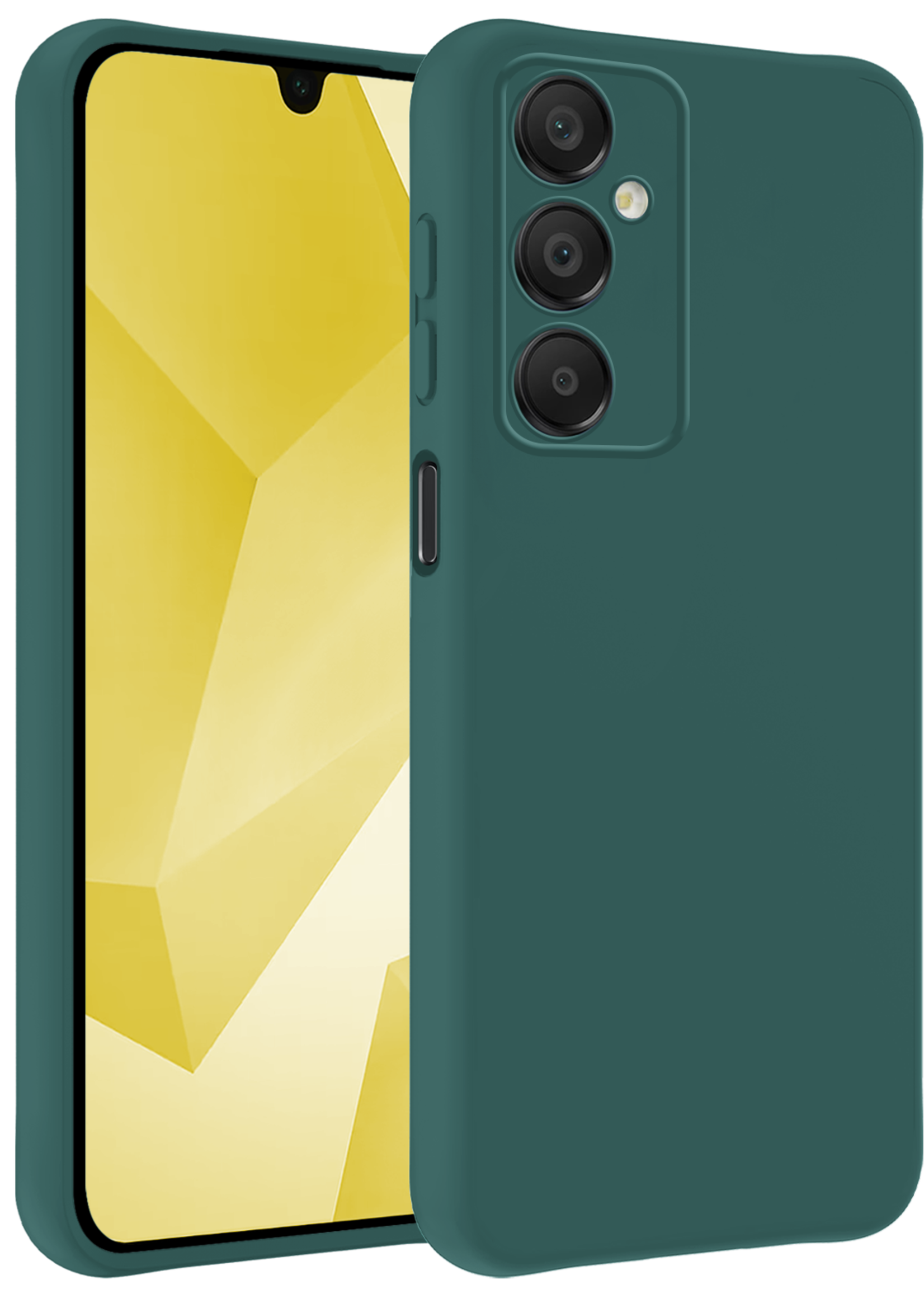 LUQ Hoesje Geschikt voor Samsung A16 Hoesje Siliconen Case - Hoes Geschikt voor Samsung Galaxy A16 Hoes Siliconen - Donkergroen