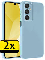 LUQ LUQ Samsung Galaxy A16 Hoesje Siliconen - Lichtblauw - 2 PACK