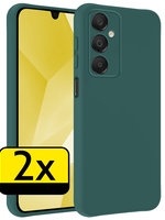 LUQ LUQ Samsung Galaxy A16 Hoesje Siliconen - Donkergroen - 2 PACK