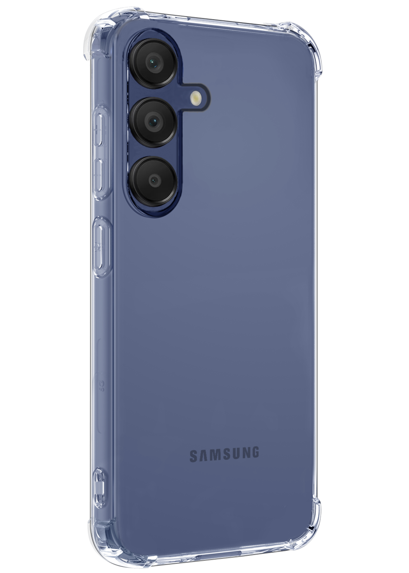 LUQ Hoesje Geschikt voor Samsung A16 Hoesje Shockproof Case Siliconen Met 2x Screenprotector - Hoes Geschikt voor Samsung Galaxy A16 Hoes Cover Siliconen - Transparant