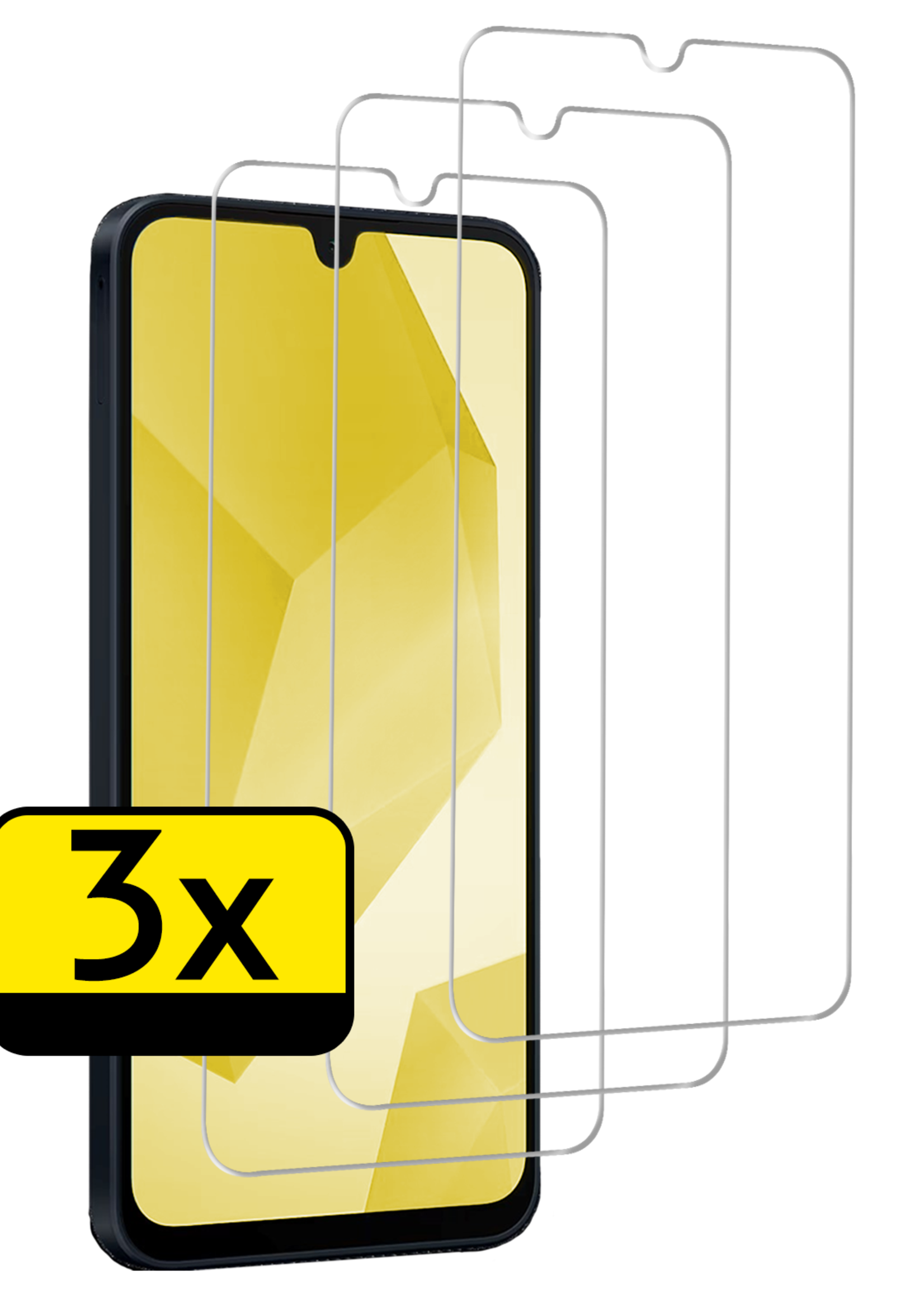 LUQ Screenprotector - Geschikt voor - Samsung A16 - Screenprotector Beschermglas Gehard Glas - Screenprotector Geschikt voor Samsung Galaxy A16 Screenprotector Glas - 3 Stuks