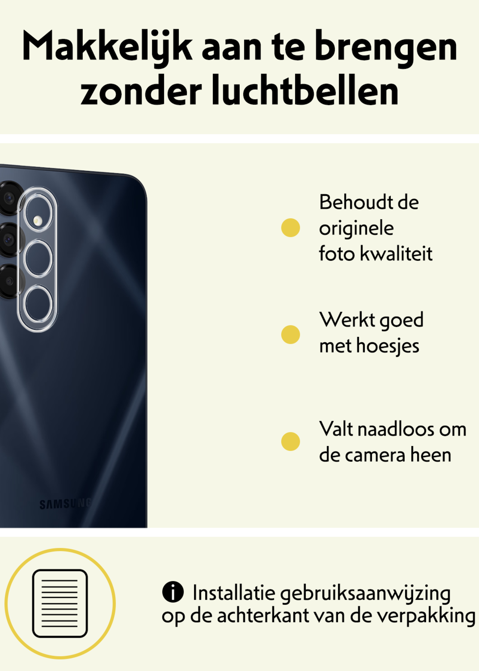 LUQ Screenprotector - Geschikt voor - Samsung A16 - Privacy Screenprotector Bescherm Glas - Privacy Screenprotector Geschikt voor Samsung Galaxy A16 Screenprotector Glas - 3 Stuks