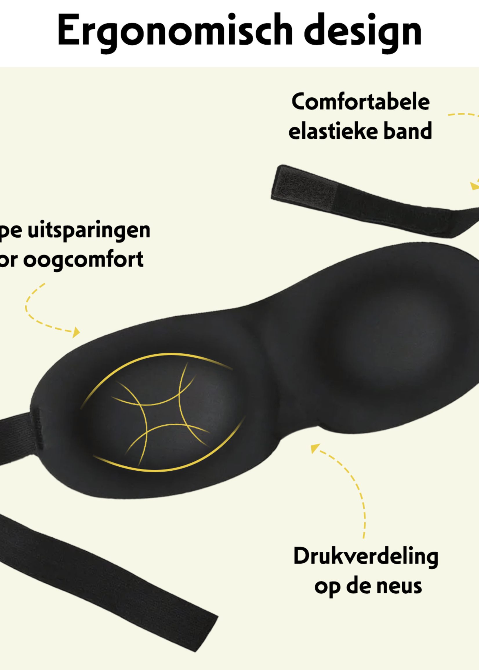 LUQ Slaapmasker Vrouwen Mannen - Comfortabel Slaapmasker 3D Slaapmasker Kind Slaapmasker 100% Verduisterend Oogmasker Wallen - Zwart