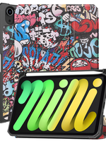 LUQ LUQ iPad Mini 7 Hoesje Met Uitsparing Voor Apple Pencil - Graffity