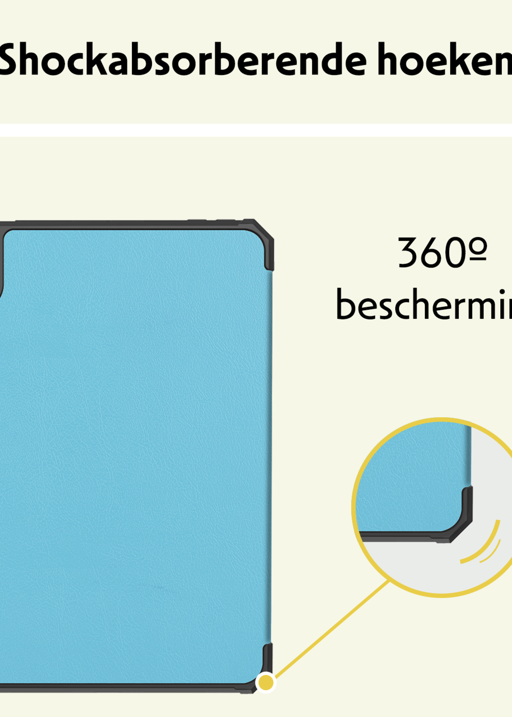 LUQ LUQ iPad Mini 7 Hoesje Met Uitsparing Voor Apple Pencil - Lichtblauw