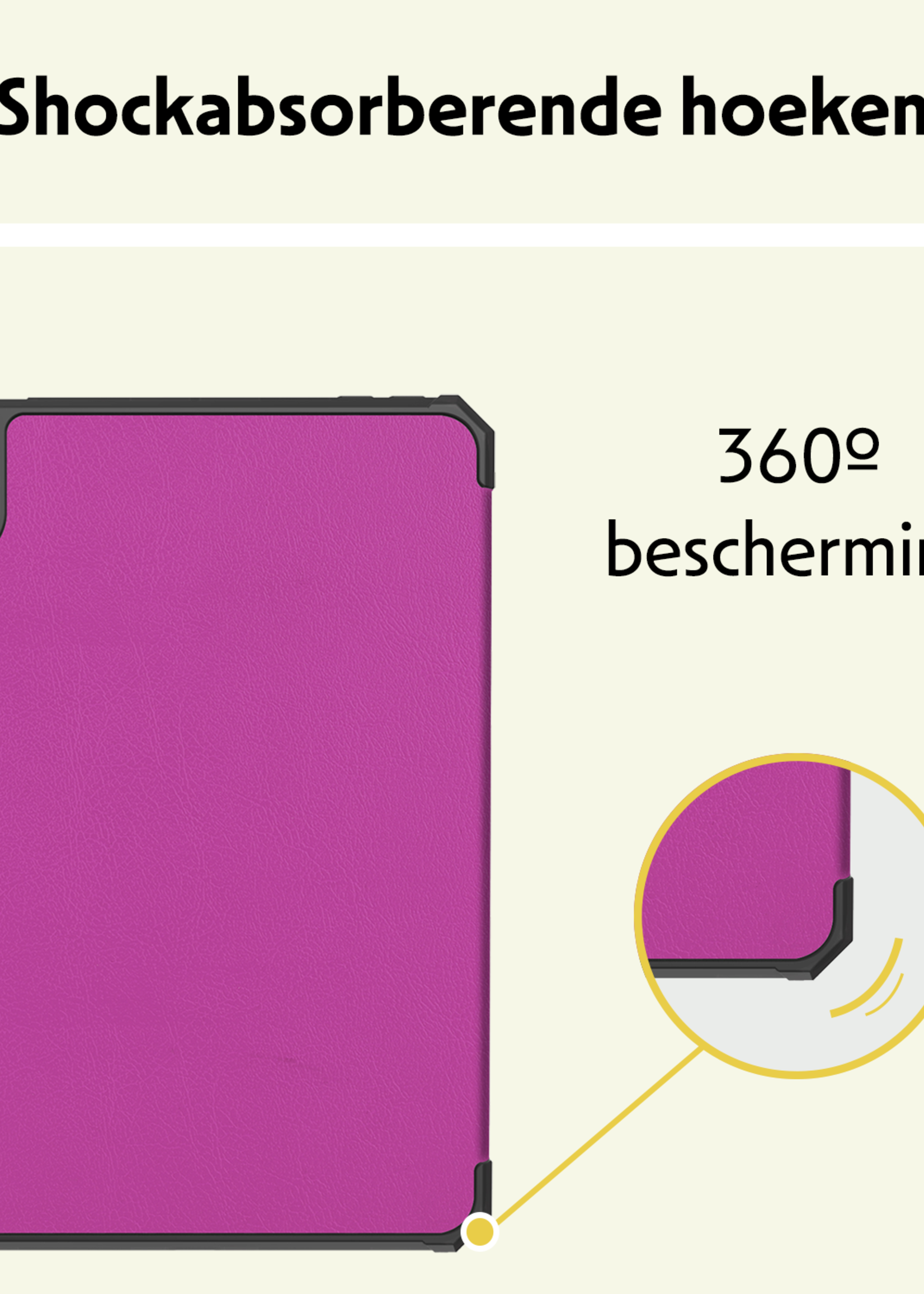 LUQ LUQ iPad Mini 7 Hoesje Met Uitsparing Voor Apple Pencil - Paars