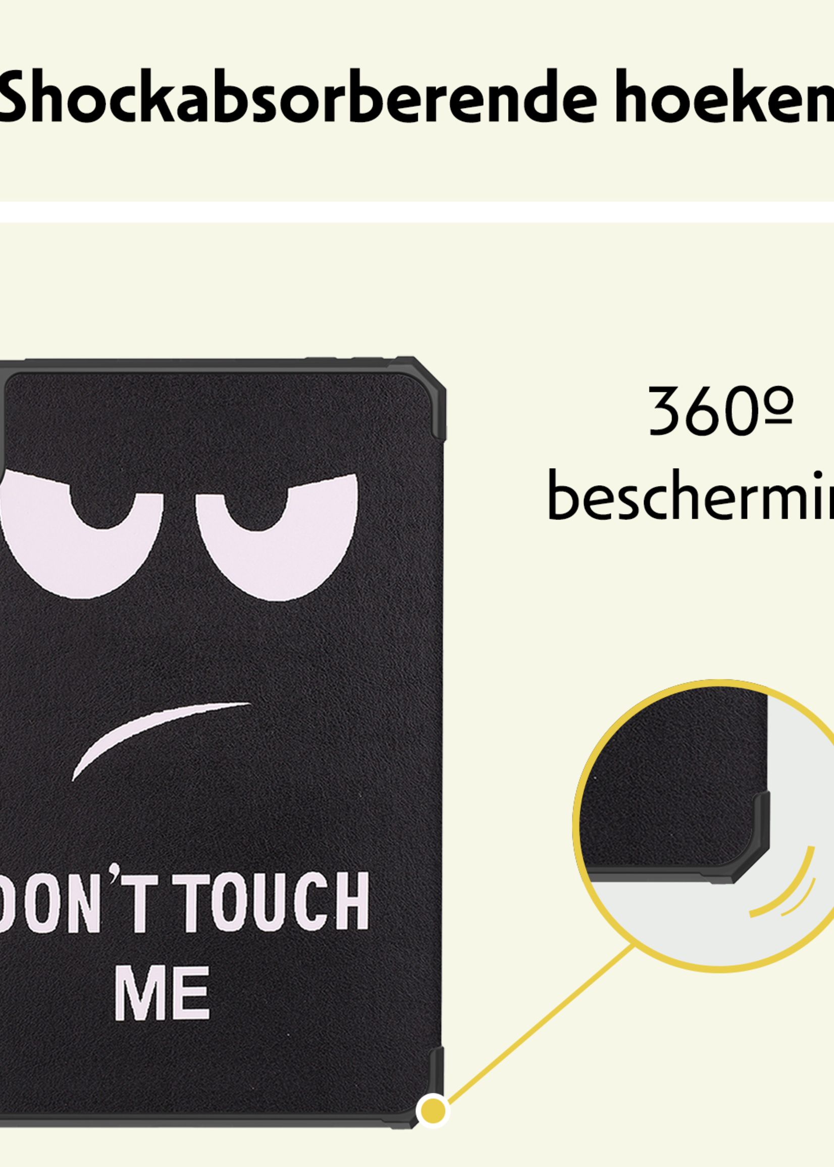 LUQ LUQ iPad Mini 7 Hoesje Met Uitsparing Voor Apple Pencil - Don't Touch Me