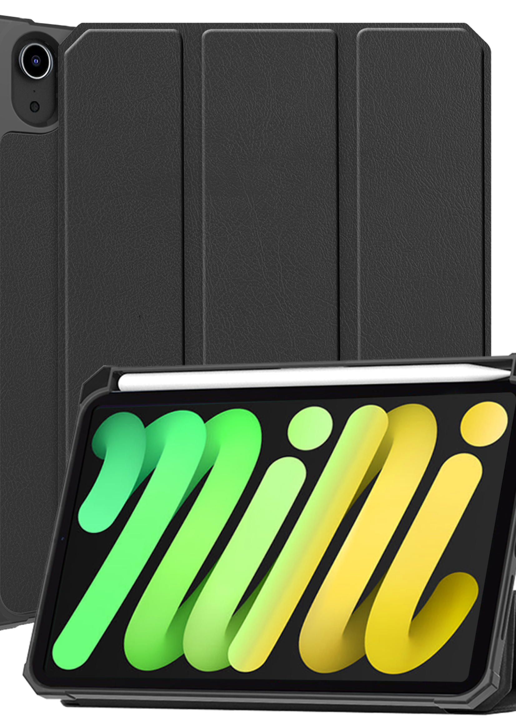 LUQ LUQ iPad Mini 7 Hoesje Met Uitsparing Voor Apple Pencil - Zwart