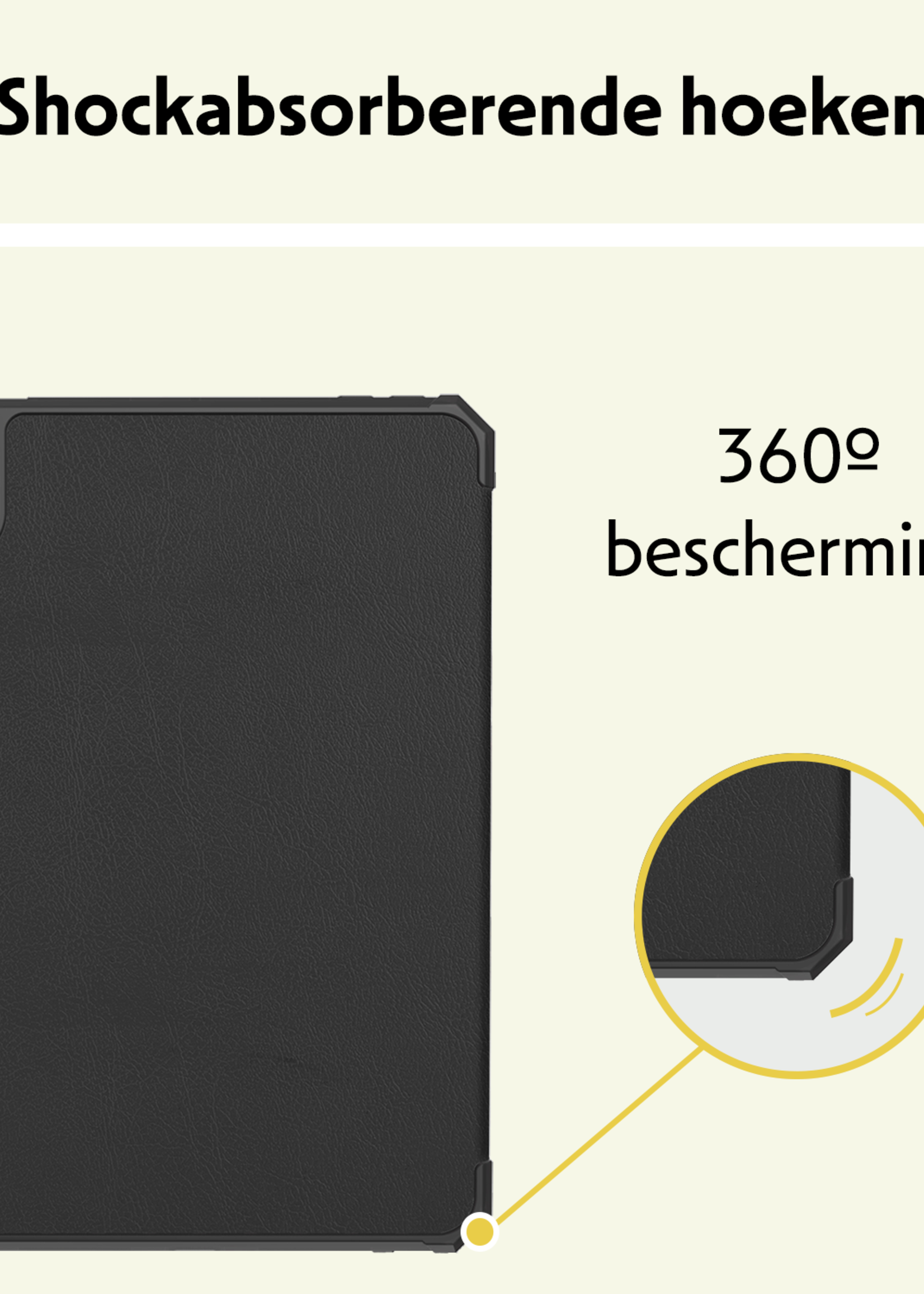 LUQ LUQ iPad Mini 7 Hoesje Met Uitsparing Voor Apple Pencil - Zwart