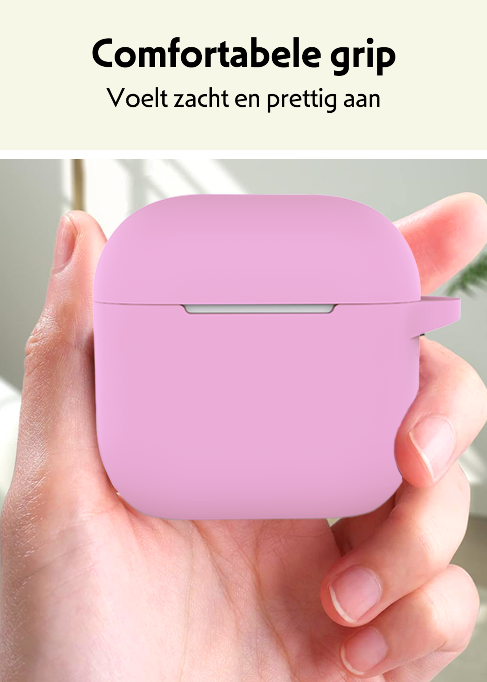 LUQ LUQ Siliconen Hoesje Voor Apple AirPods 4 - Flamingo
