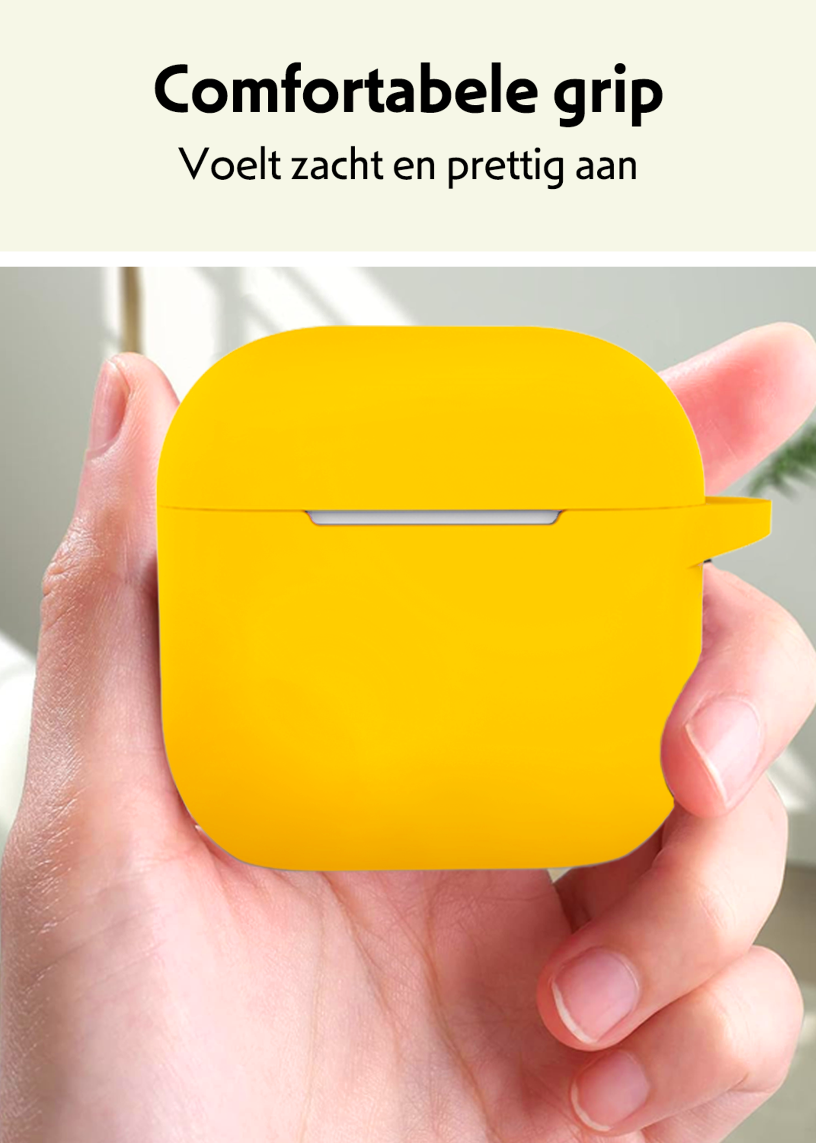 LUQ LUQ Siliconen Hoesje Voor Apple AirPods 4 - Geel