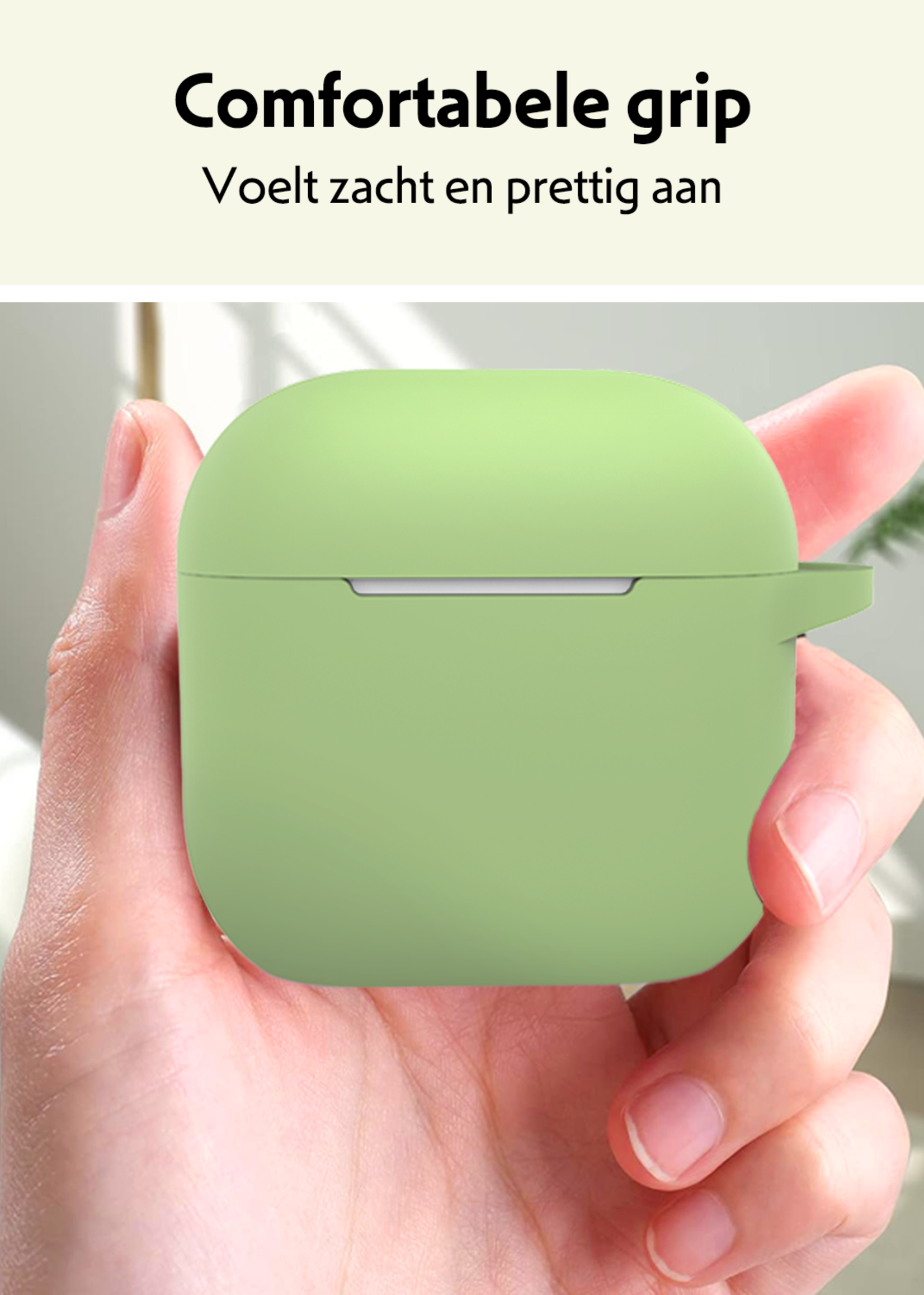 LUQ LUQ Siliconen Hoesje Voor Apple AirPods 4 - Groen