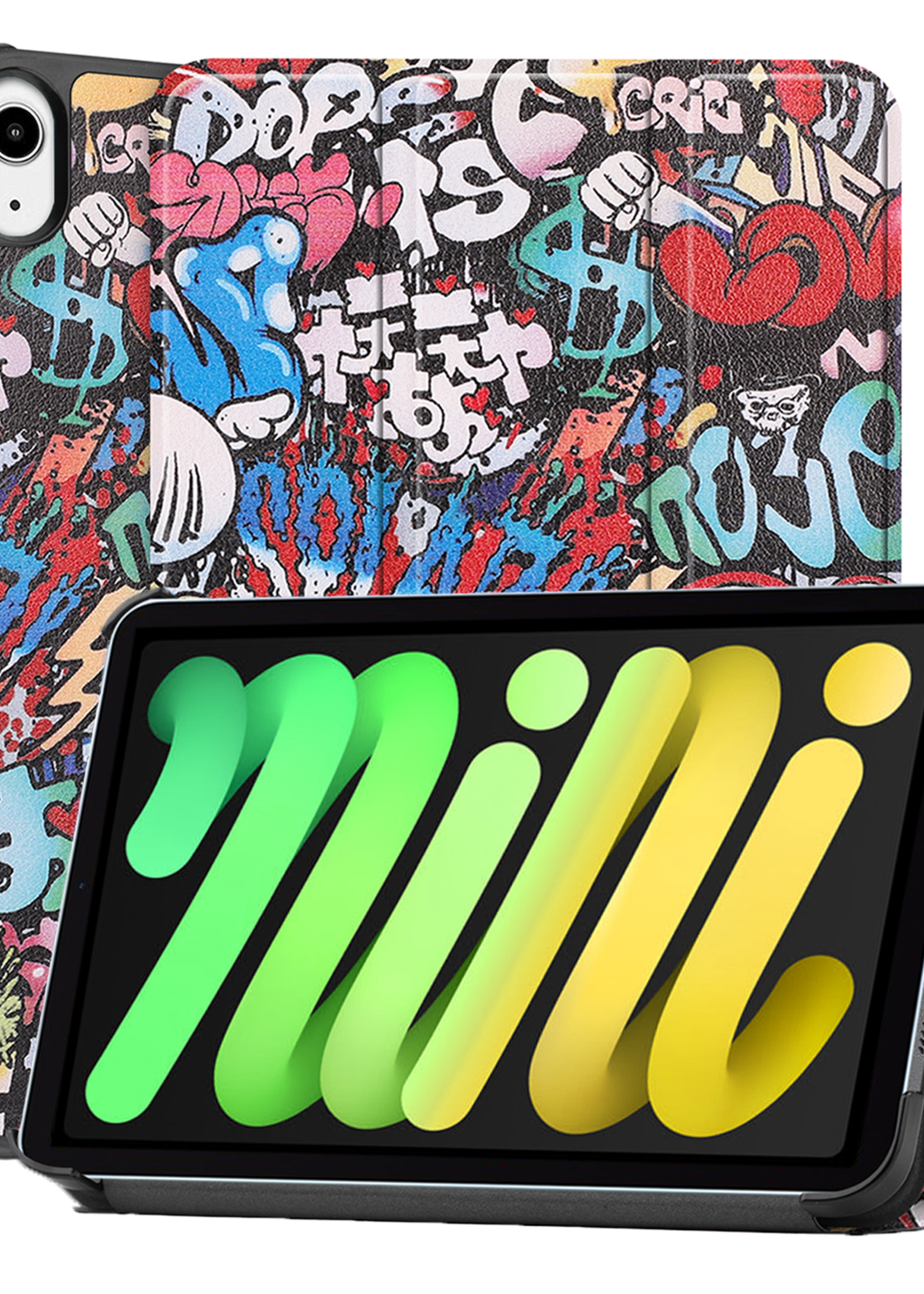 LUQ LUQ iPad Mini 7 Hoesje - Graffity