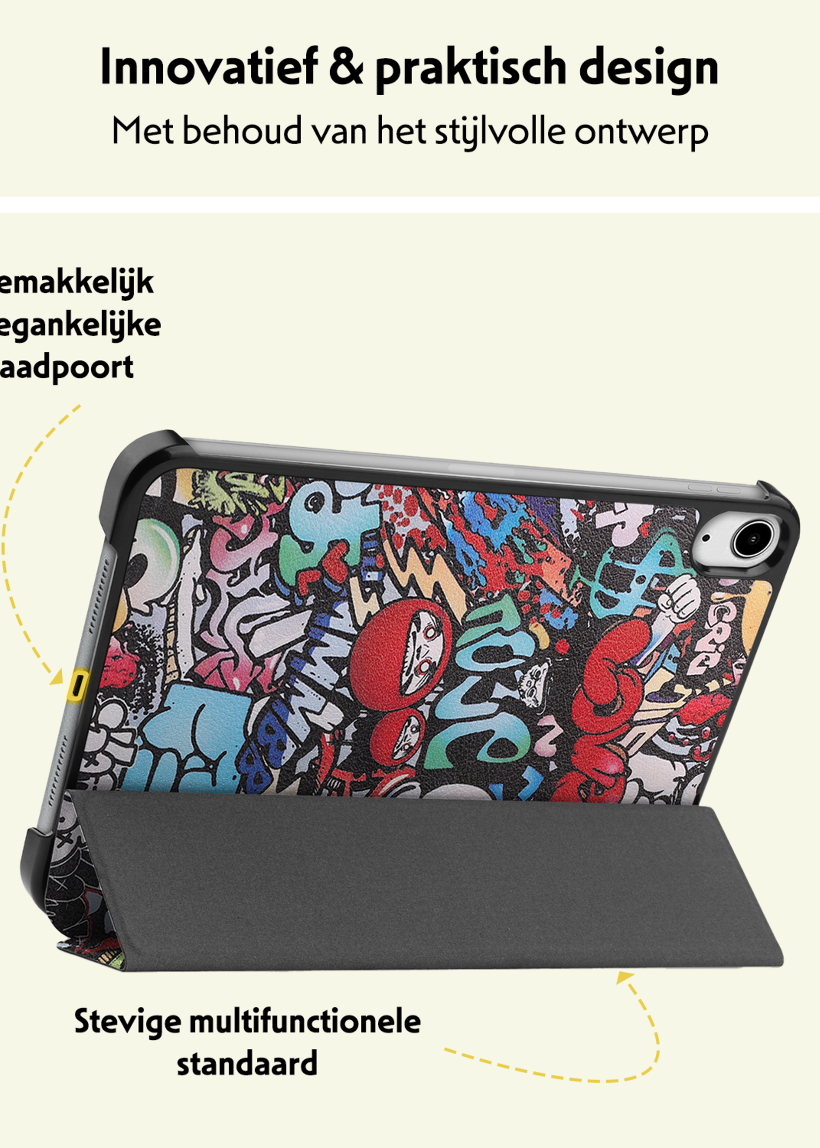 LUQ LUQ iPad Mini 7 Hoesje - Graffity