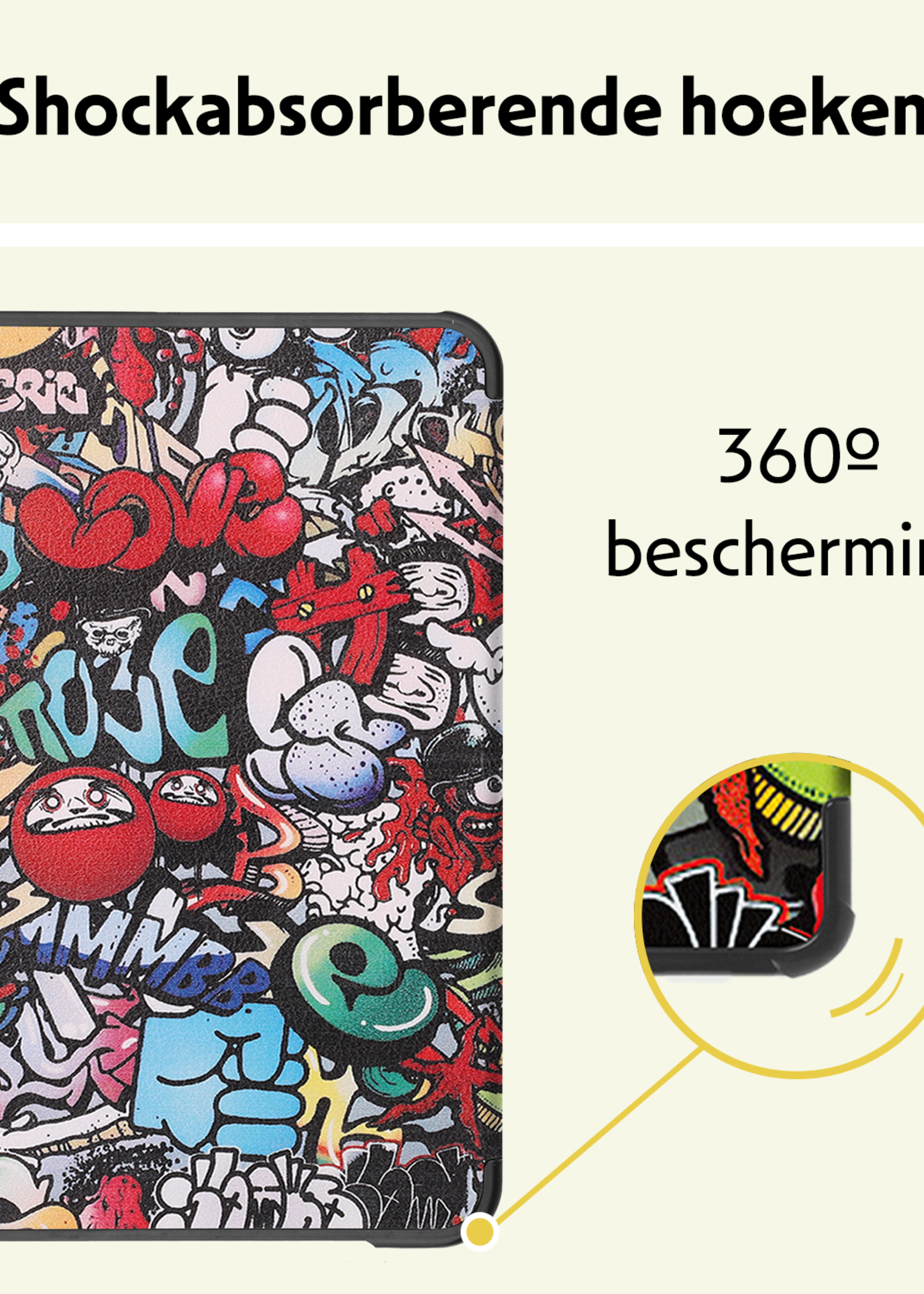 LUQ LUQ iPad Mini 7 Hoesje - Graffity