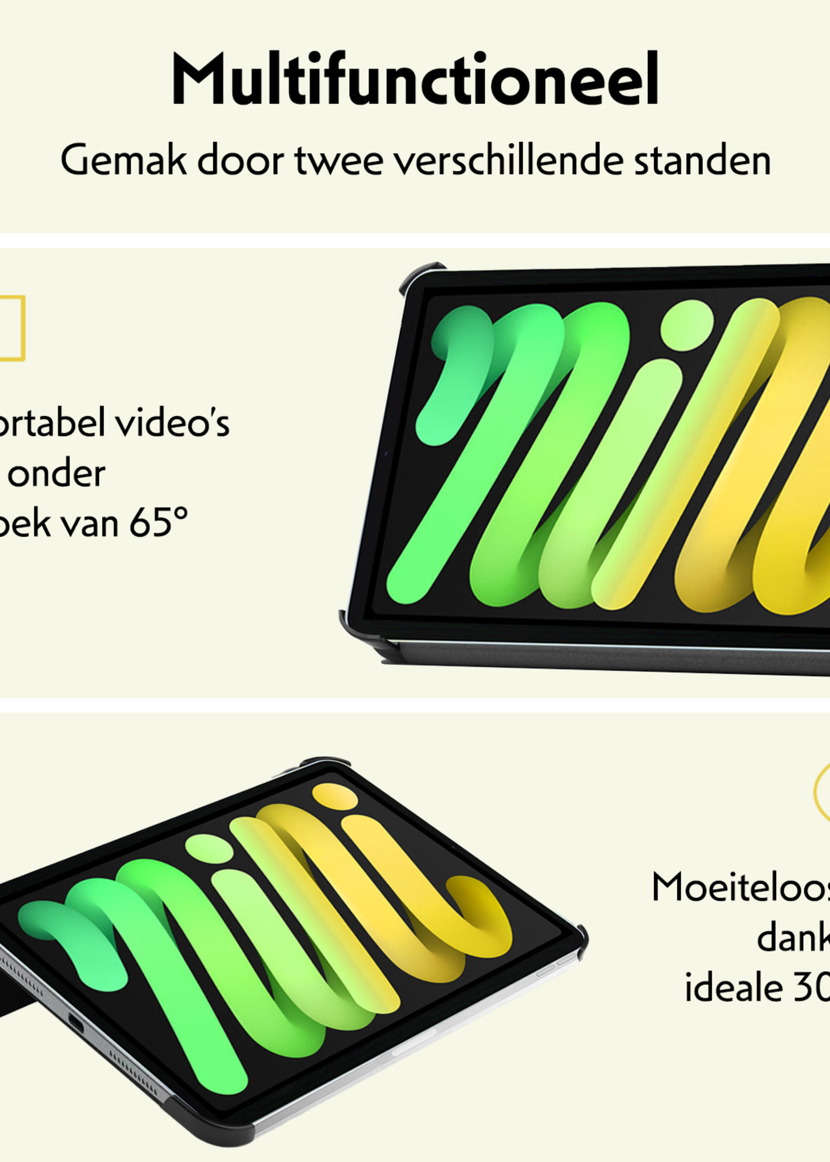 LUQ LUQ iPad Mini 7 Hoesje - Lichtblauw