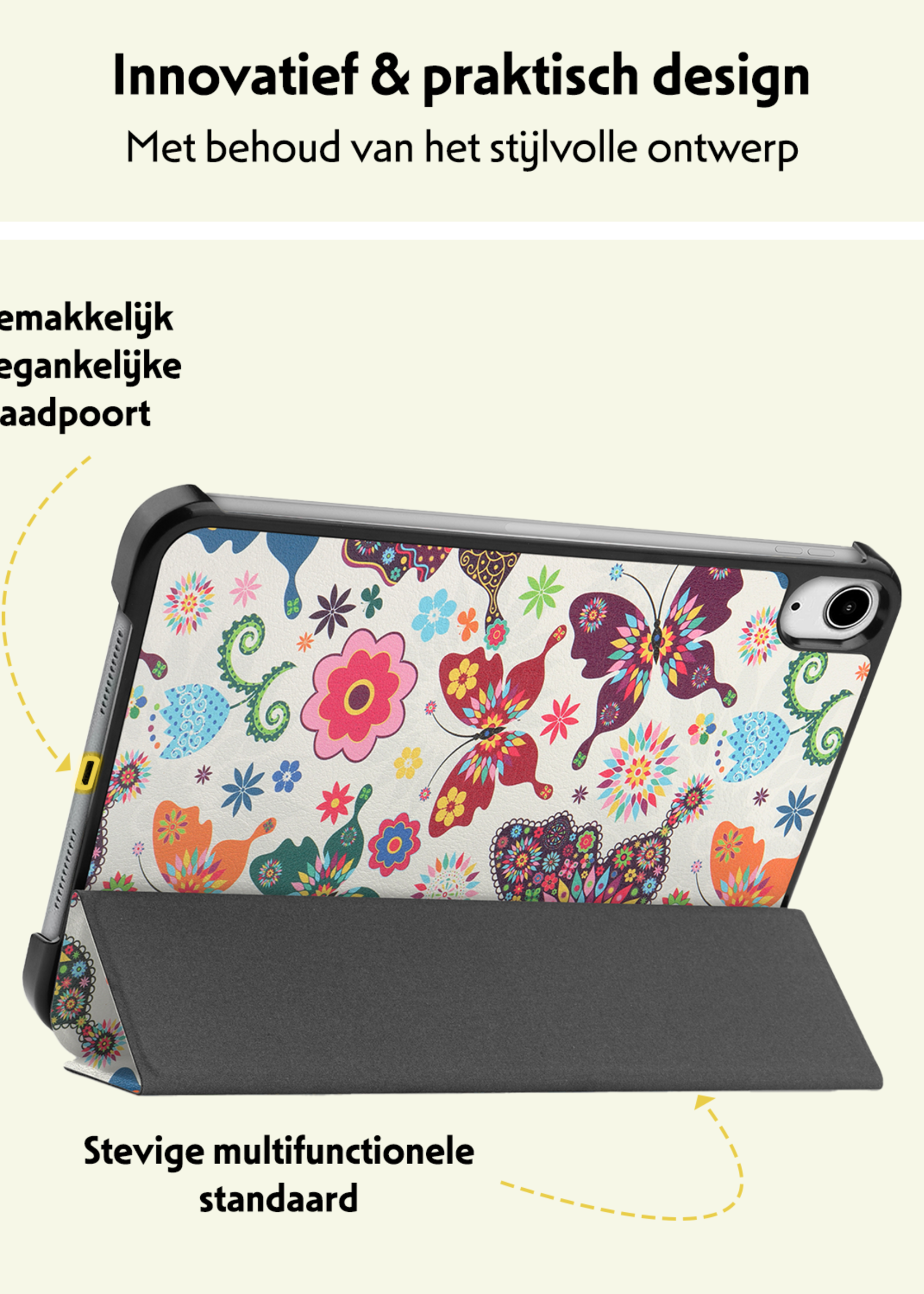 LUQ LUQ iPad Mini 7 Hoesje - Vlinders