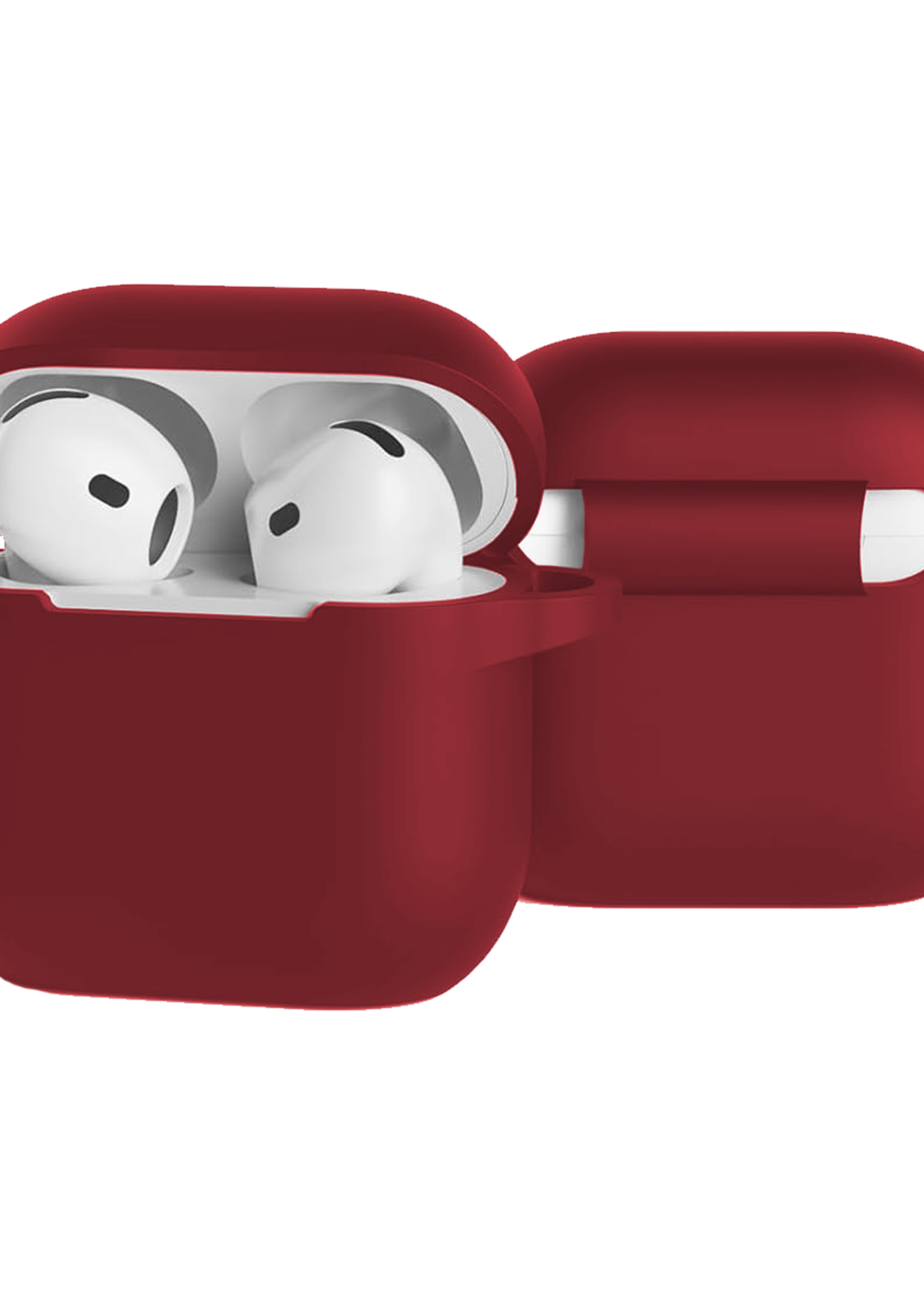 LUQ LUQ Siliconen Hoesje Voor Apple AirPods 4 - Donkerrood