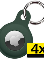 LUQ 4 PACK - LUQ AirTag Hoesje Siliconen - Donkergroen