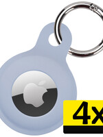 LUQ 4 PACK - LUQ AirTag Hoesje Siliconen - Grijsblauw