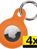 LUQ 4 PACK - LUQ AirTag Hoesje Siliconen - Oranje