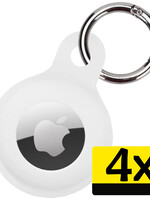 LUQ 4 PACK - LUQ AirTag Hoesje Siliconen - Wit