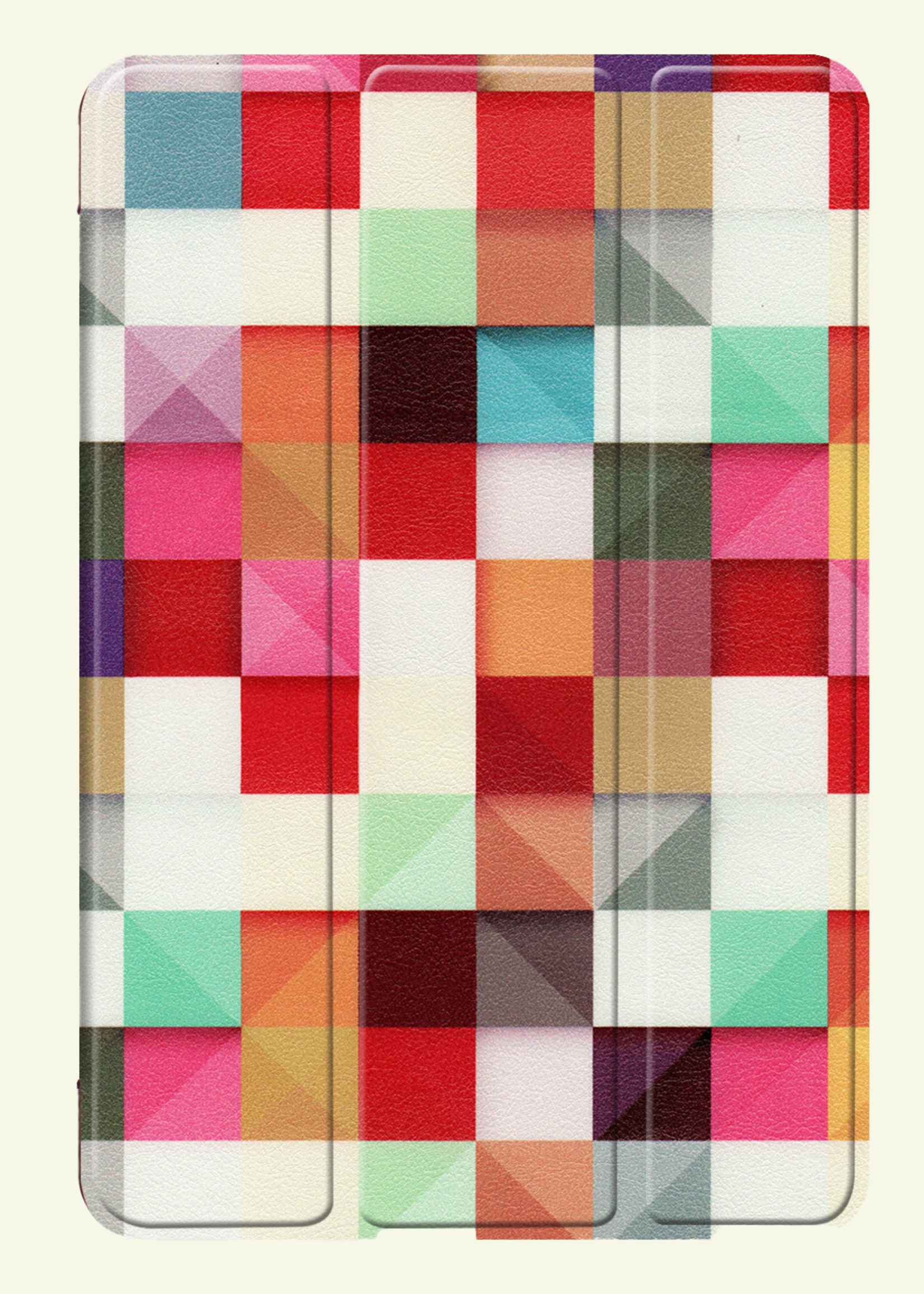 LUQ LUQ iPad Mini 7 Hoesje Met Screenprotector - Blokken