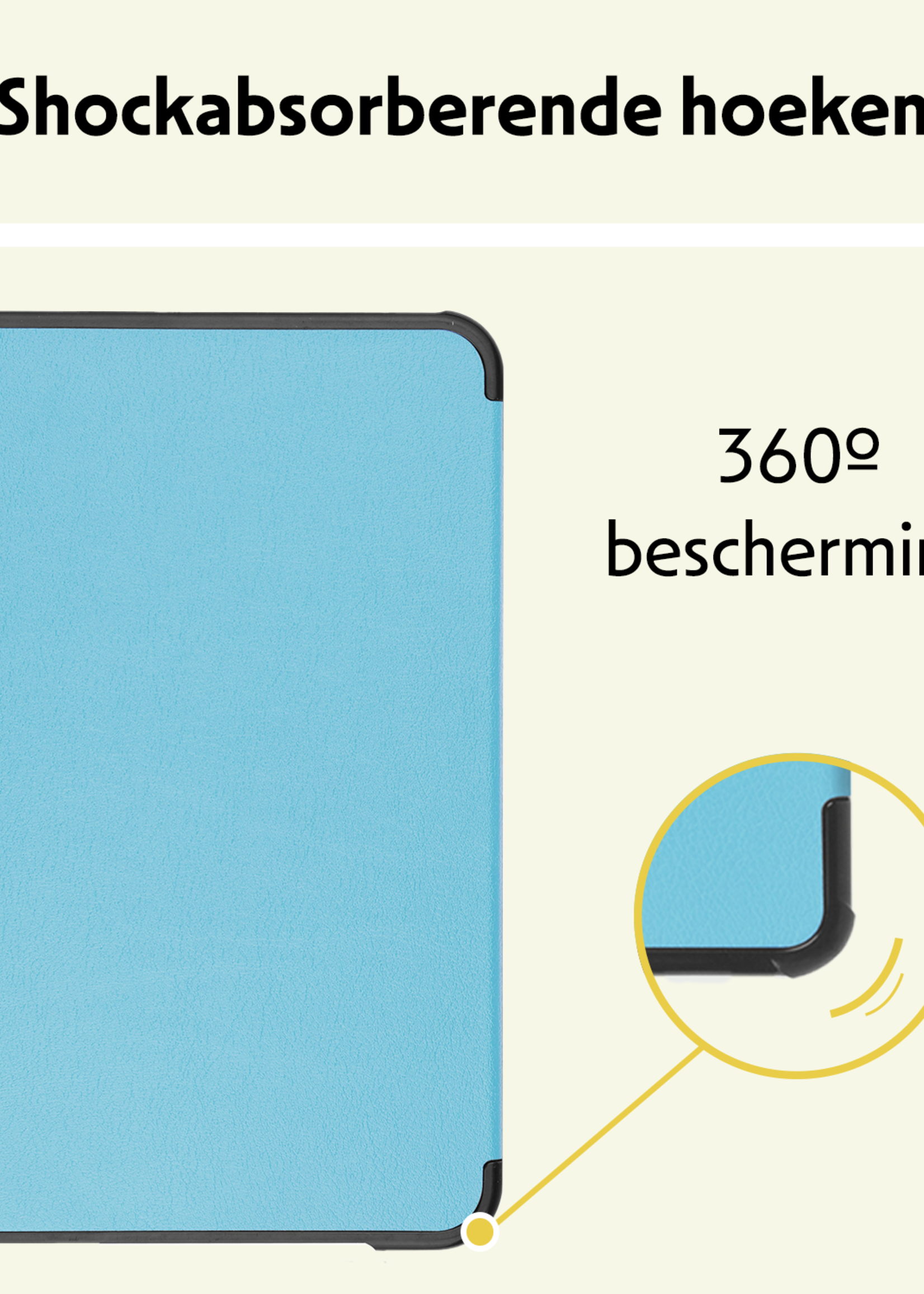 LUQ LUQ iPad Mini 7 Hoesje Met Screenprotector - Lichtblauw