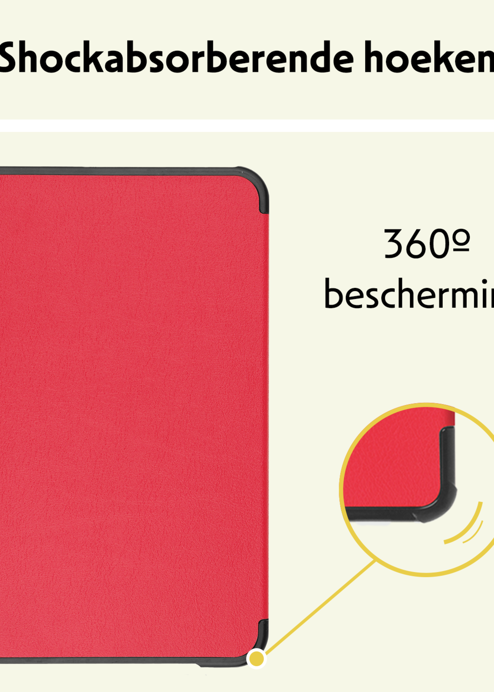 LUQ LUQ iPad Mini 7 Hoesje Met Screenprotector - Rood