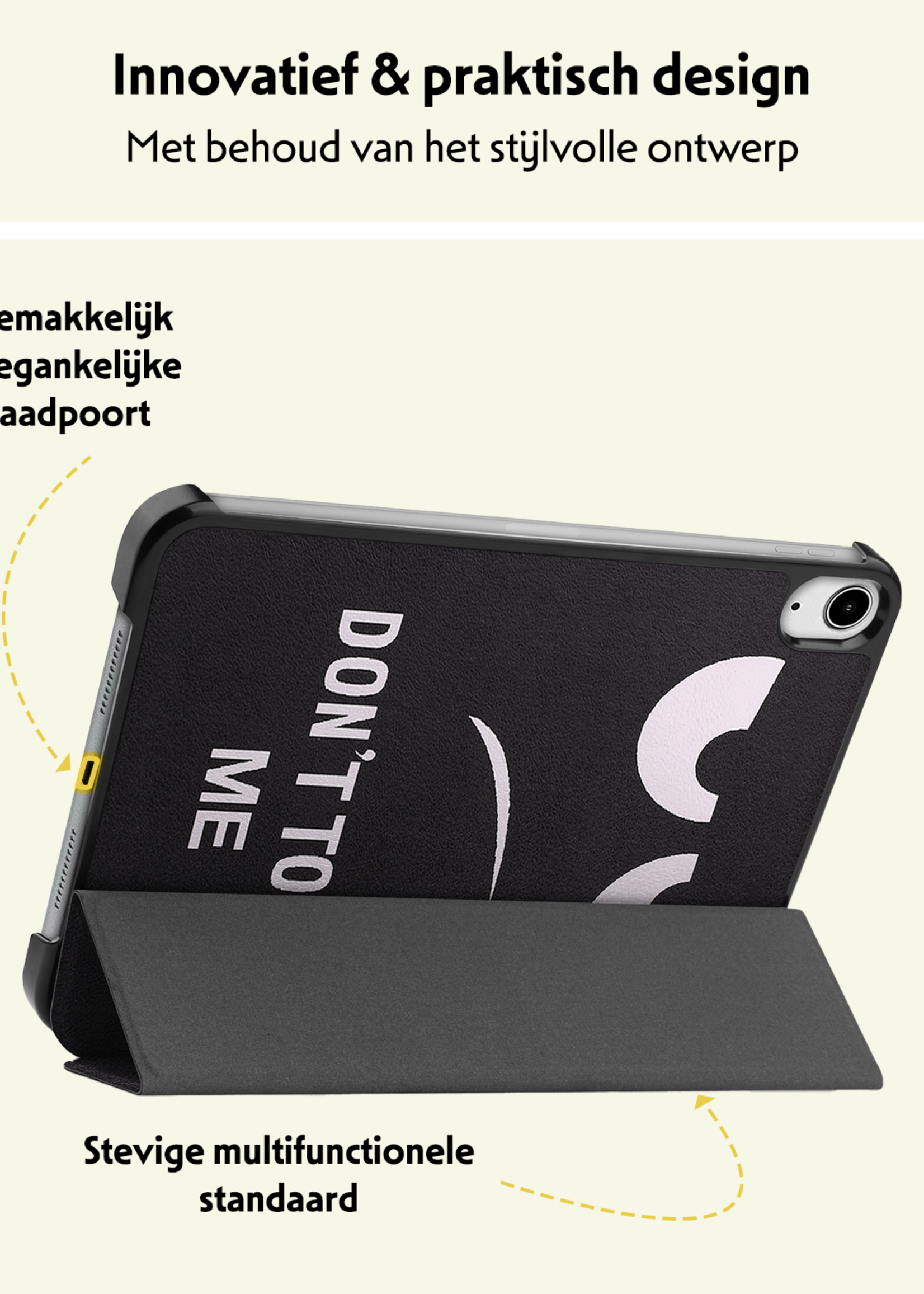 LUQ LUQ iPad Mini 7 Hoesje Met Screenprotector - Don't Touch Me