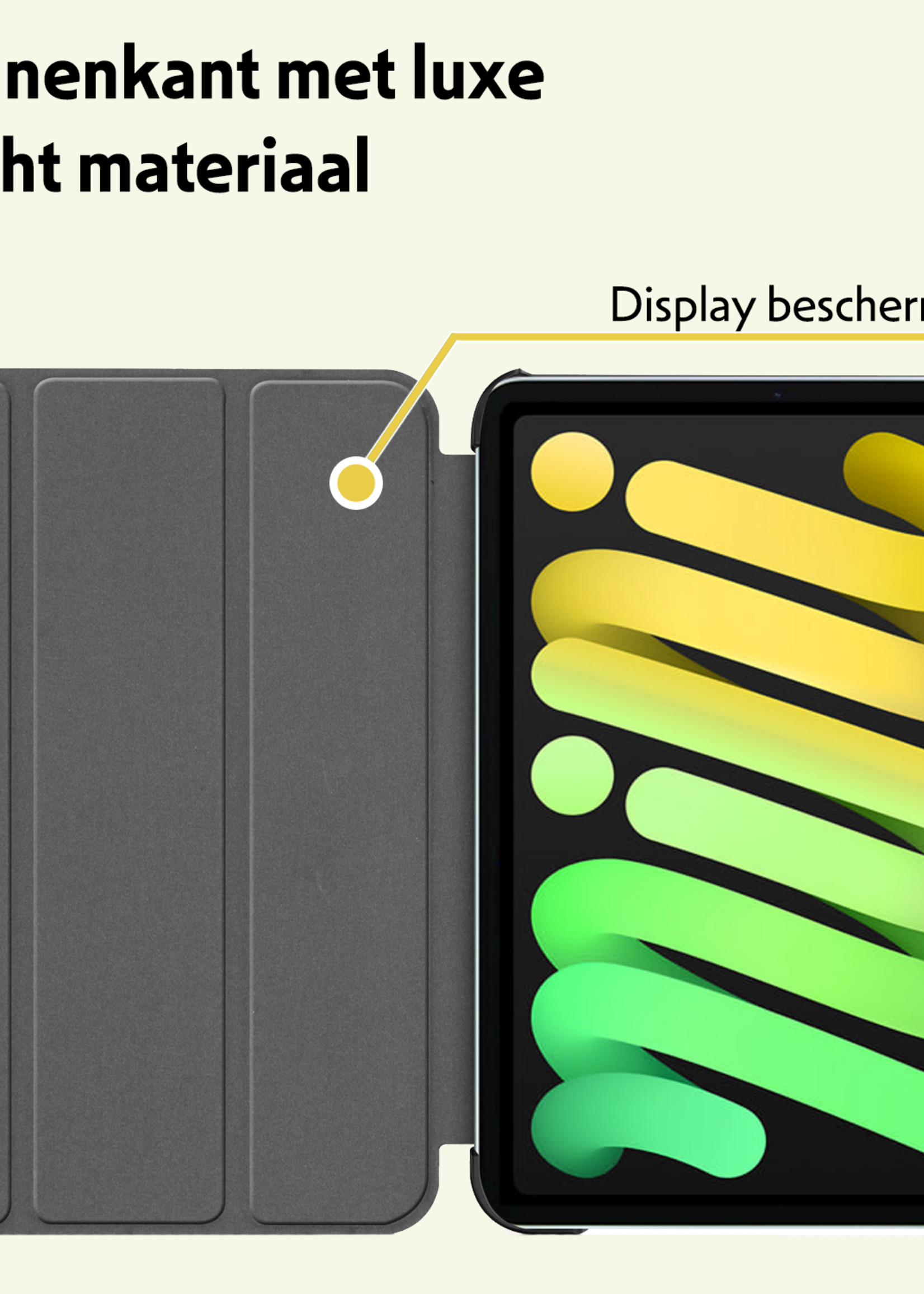 LUQ LUQ iPad Mini 7 Hoesje Met Screenprotector - Don't Touch Me