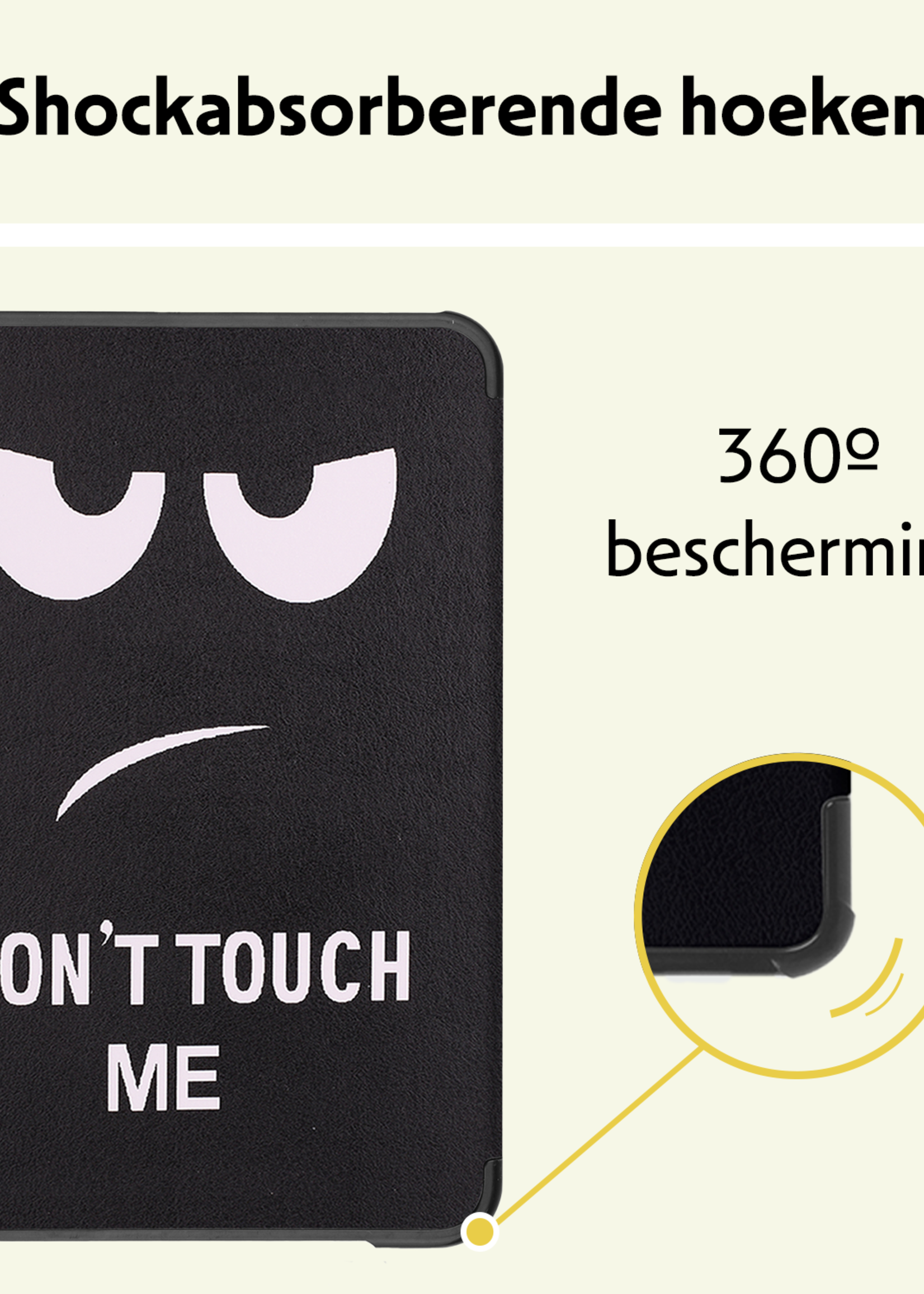 LUQ LUQ iPad Mini 7 Hoesje Met Screenprotector - Don't Touch Me