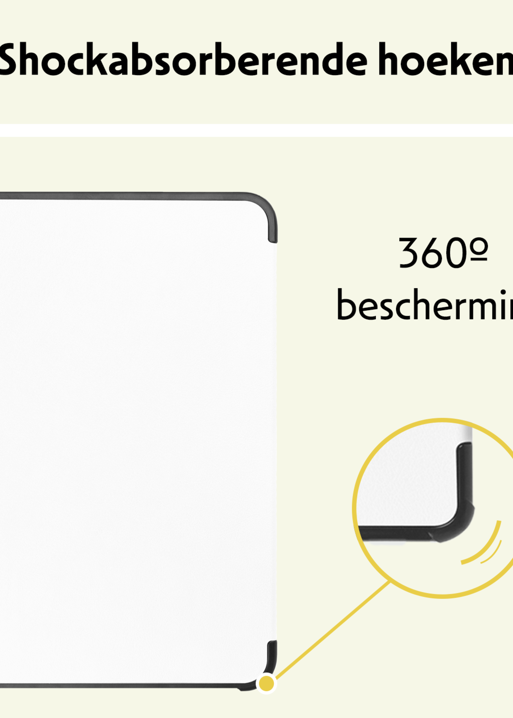 LUQ LUQ iPad Mini 7 Hoesje Met Screenprotector - Wit