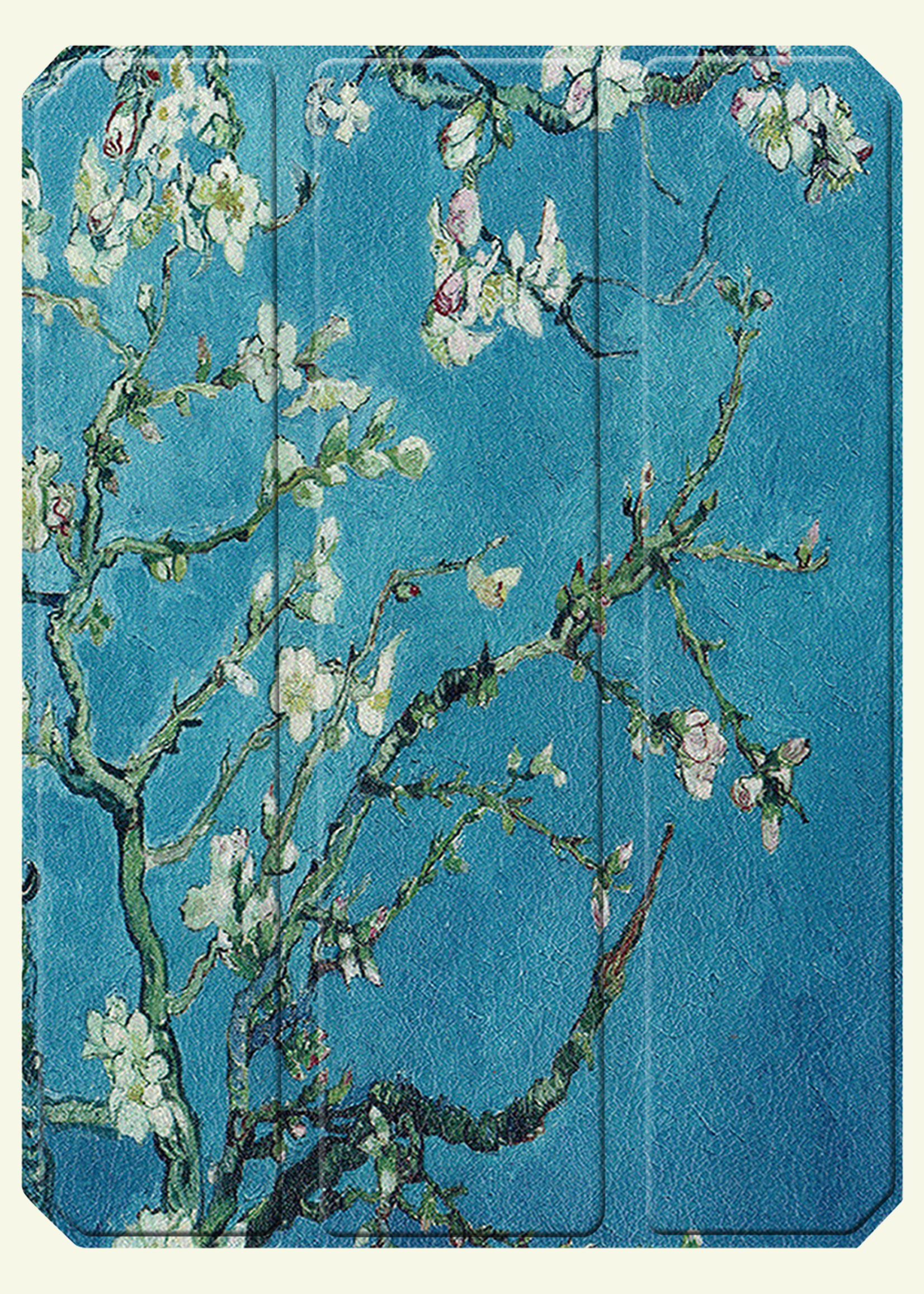 LUQ LUQ iPad Mini 7 Hoesje Met Uitsparing Apple Pencil En Met Screenprotector - Witte Bloesem