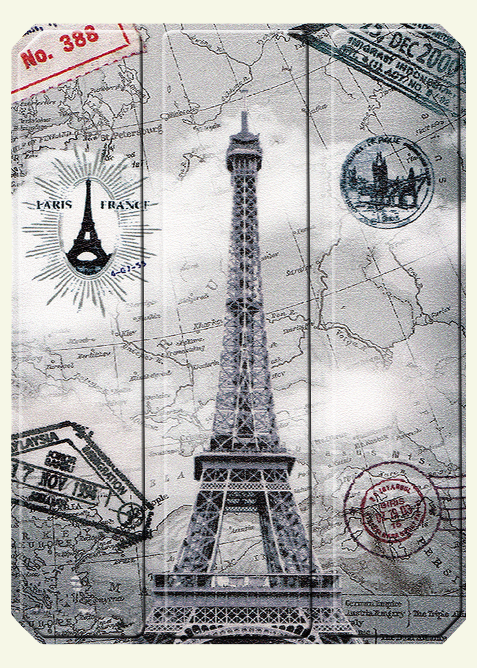 LUQ LUQ iPad Mini 7 Hoesje Met Uitsparing Apple Pencil En Met Screenprotector - Eiffeltoren